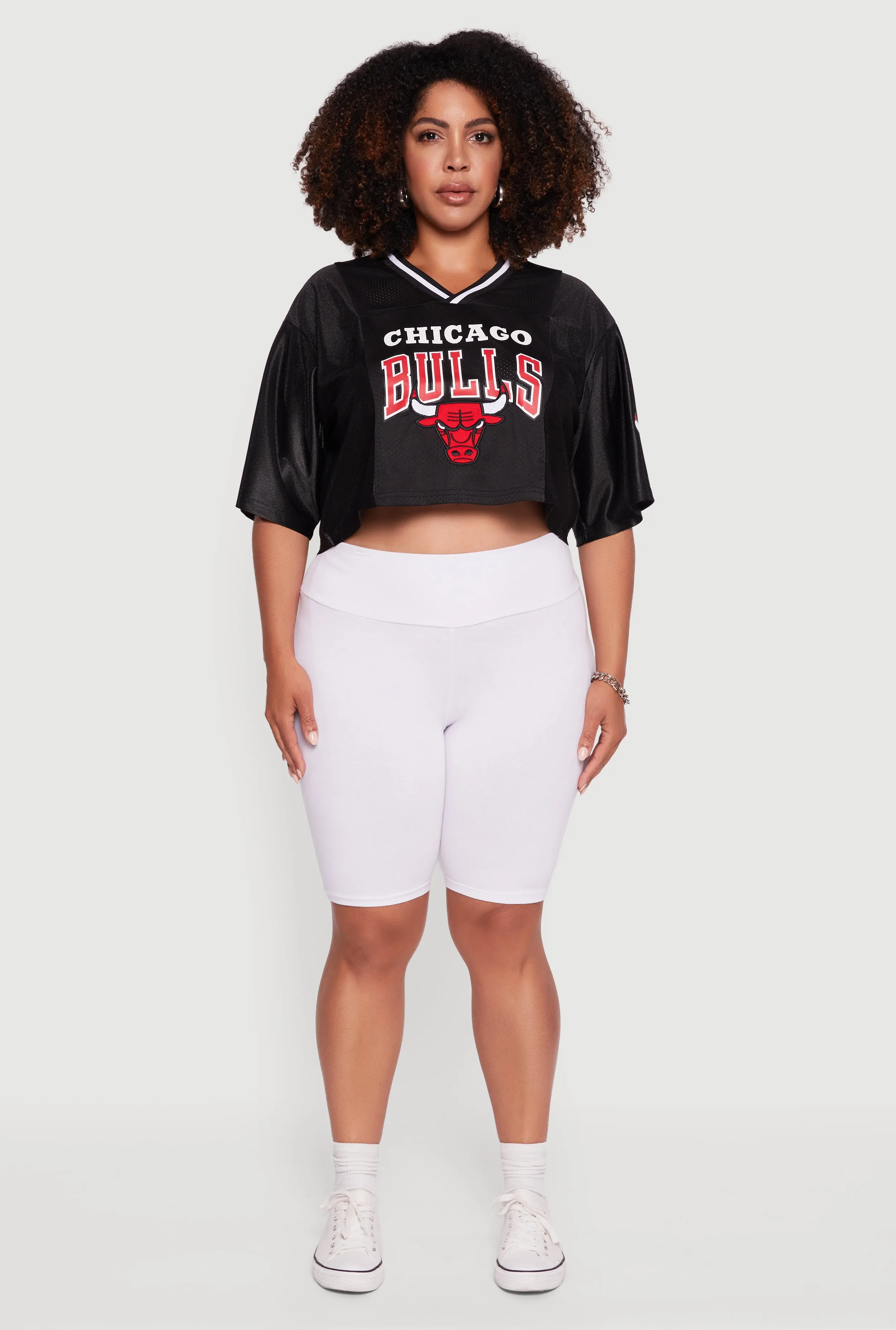 Plus Size NBA Chicago Bulls Cropped Jersey sold by Rainbow product image thumbnail 3