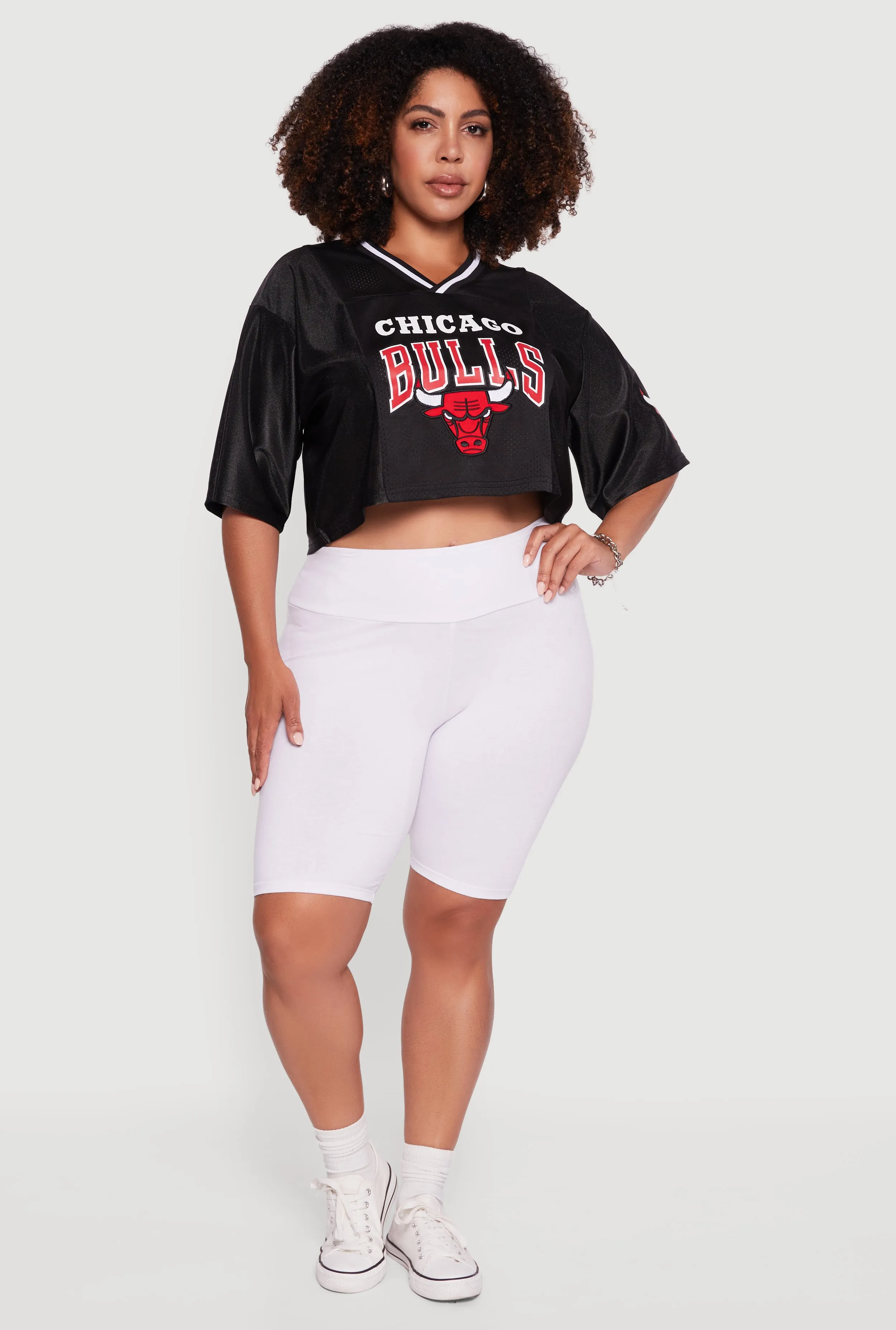 Plus Size NBA Chicago Bulls Cropped Jersey sold by Rainbow