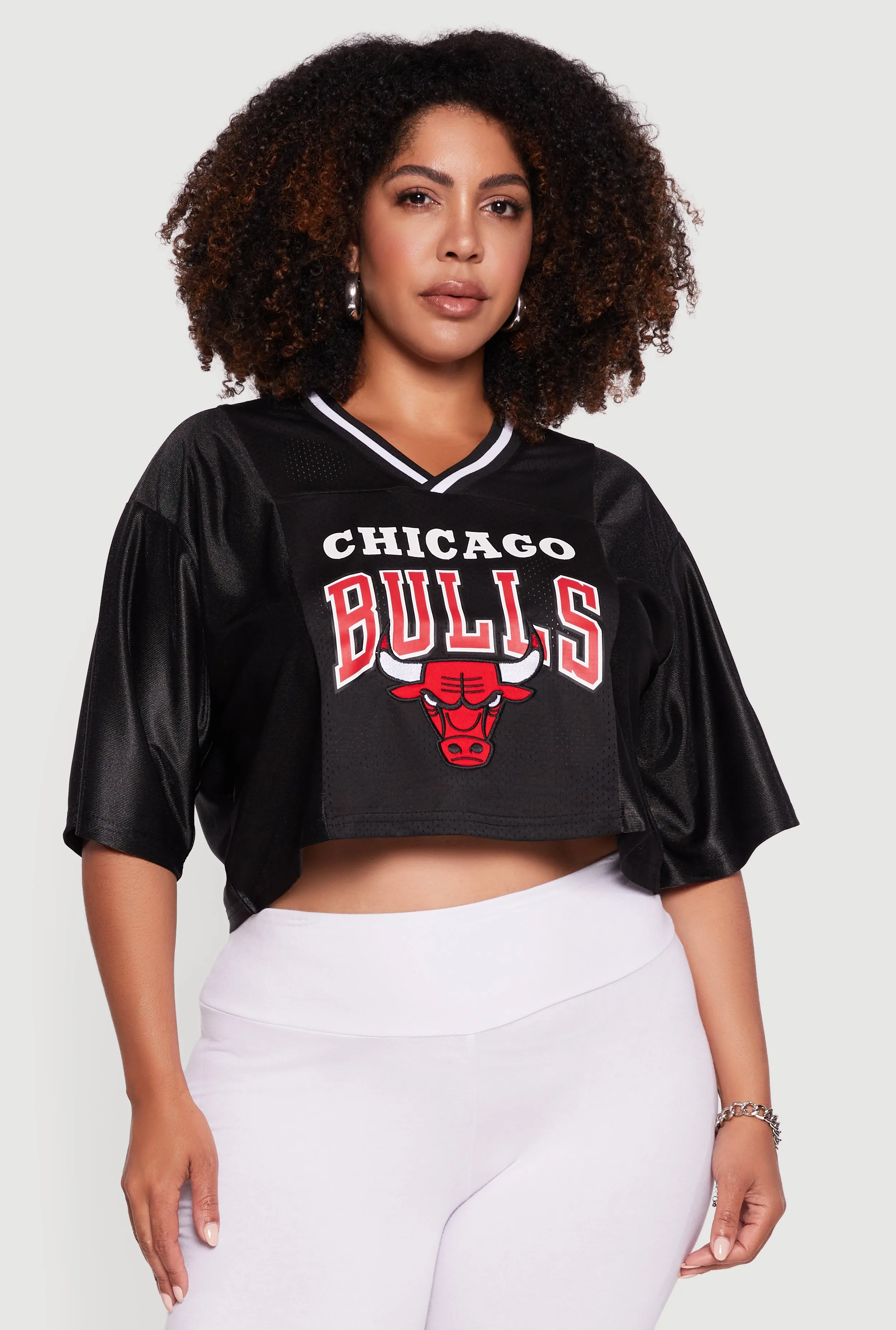 Plus Size NBA Chicago Bulls Cropped Jersey sold by Rainbow product image thumbnail 2
