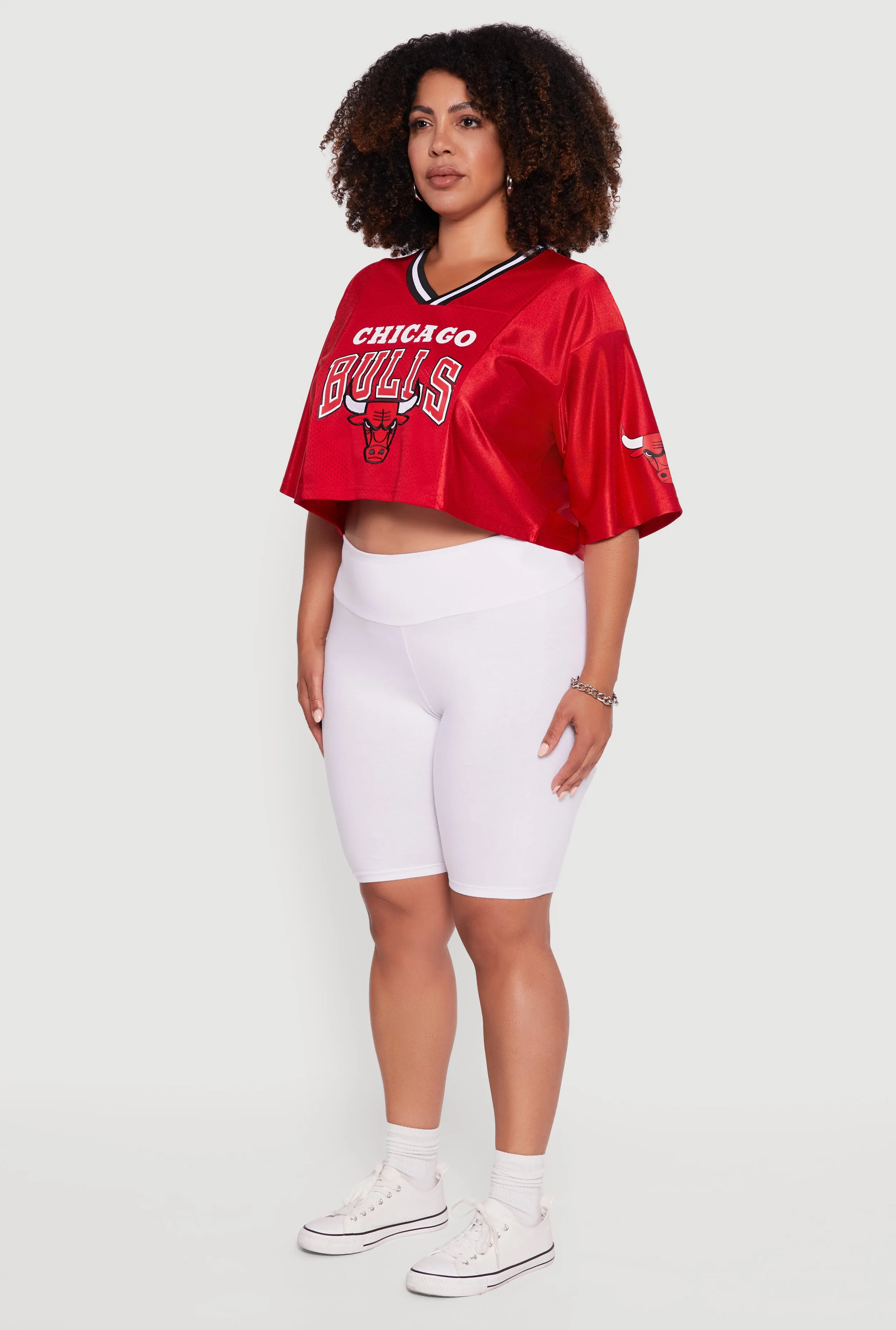 Plus Size NBA Chicago Bulls Cropped Jersey sold by Rainbow product image thumbnail 5