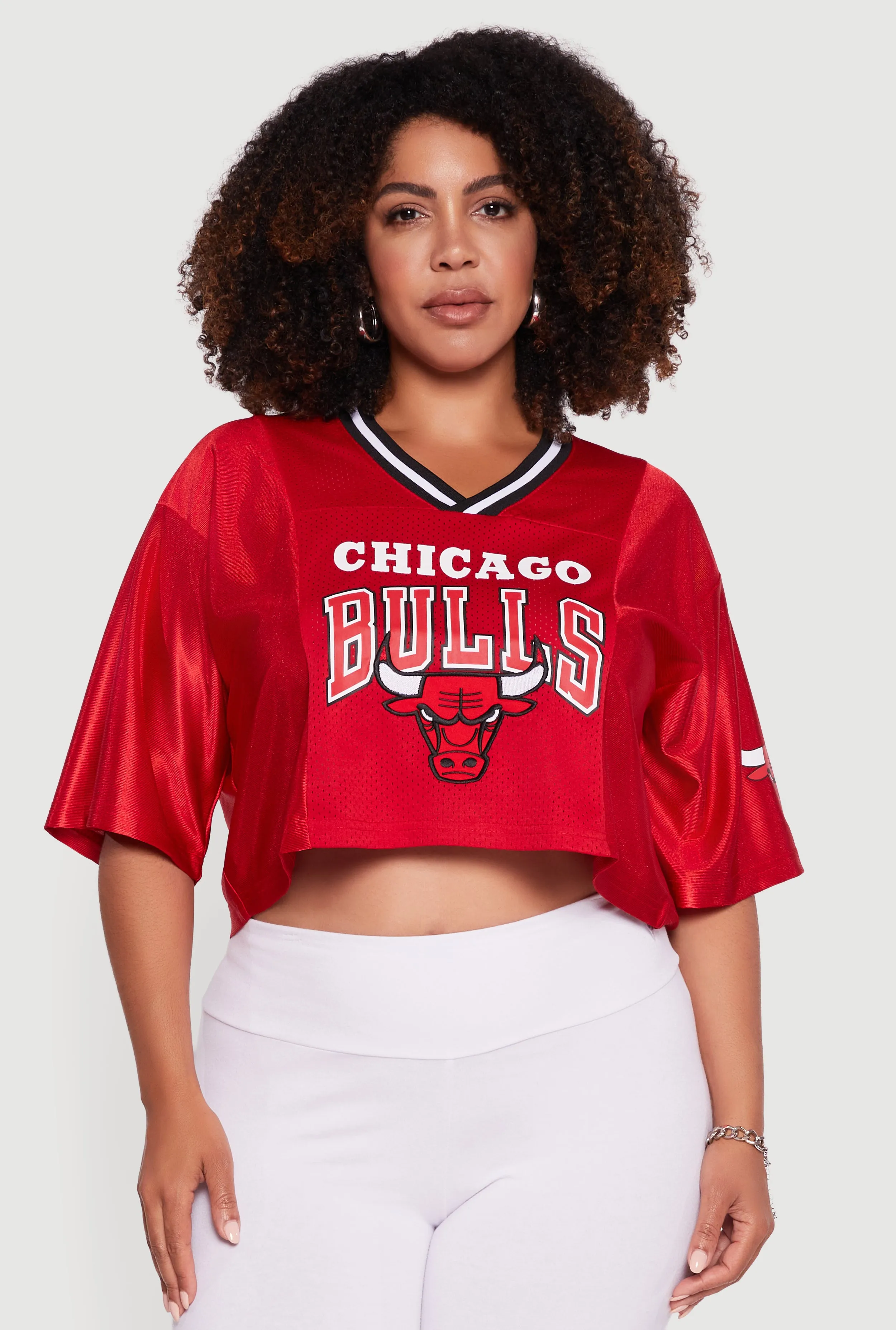 Plus Size NBA Chicago Bulls Cropped Jersey sold by Rainbow product image thumbnail 2