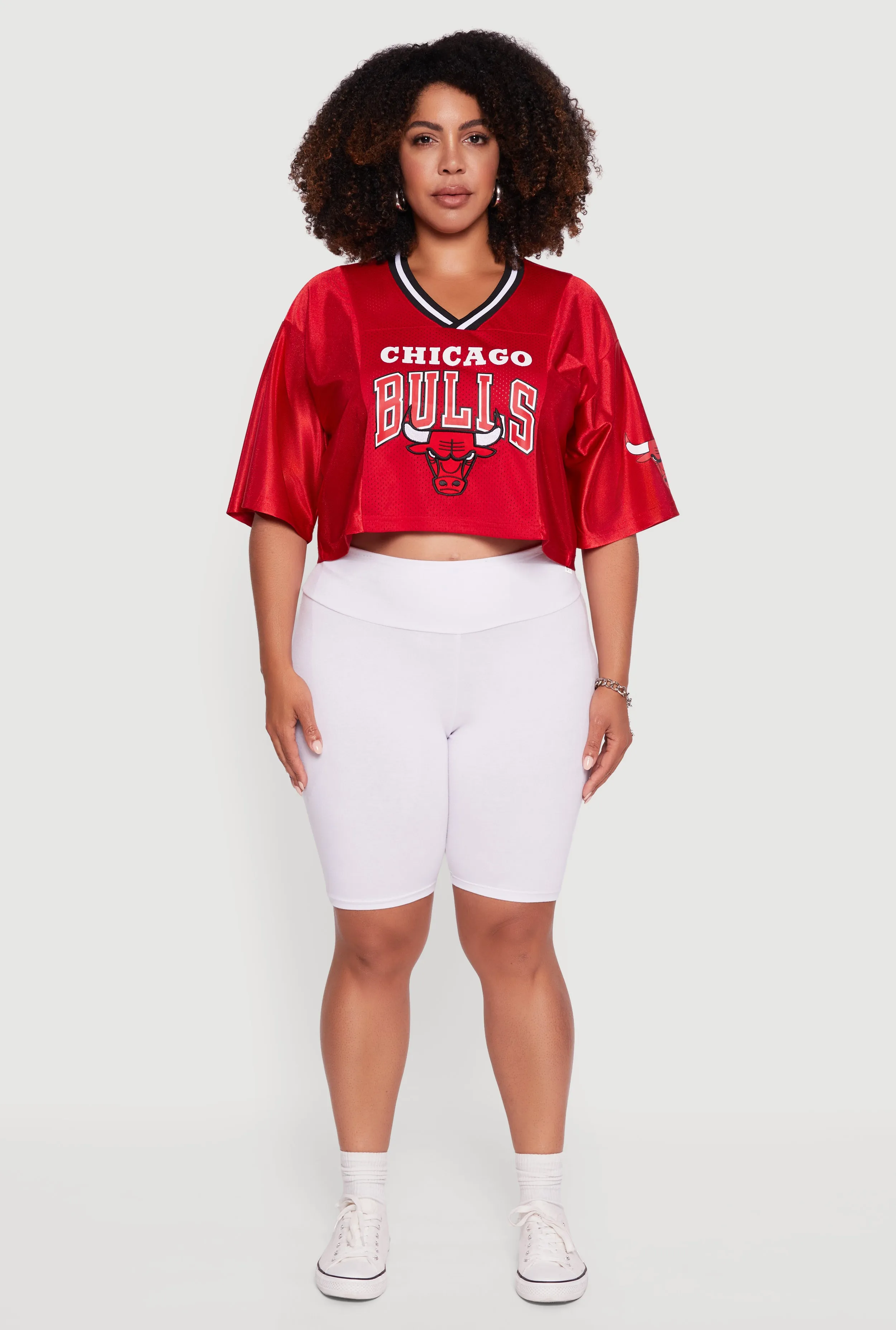 Plus Size NBA Chicago Bulls Cropped Jersey sold by Rainbow product image thumbnail 3