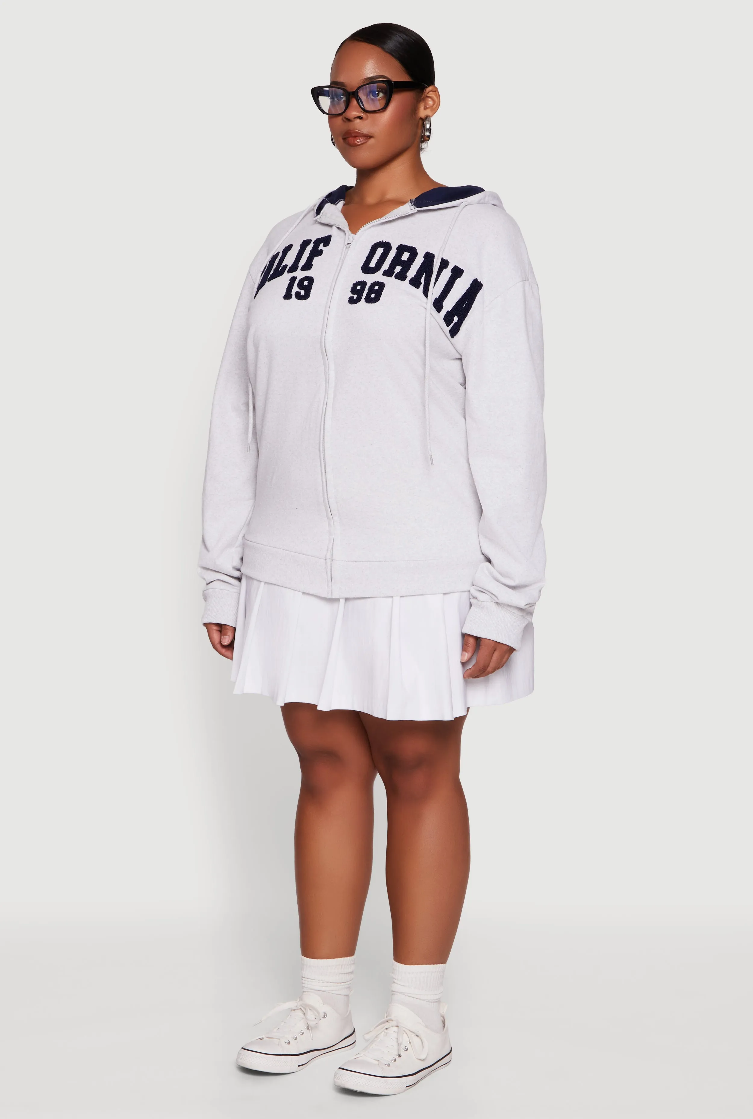 Plus Size California Chenille Graphic Hooded Sweatshirt sold by Rainbow product image thumbnail 5