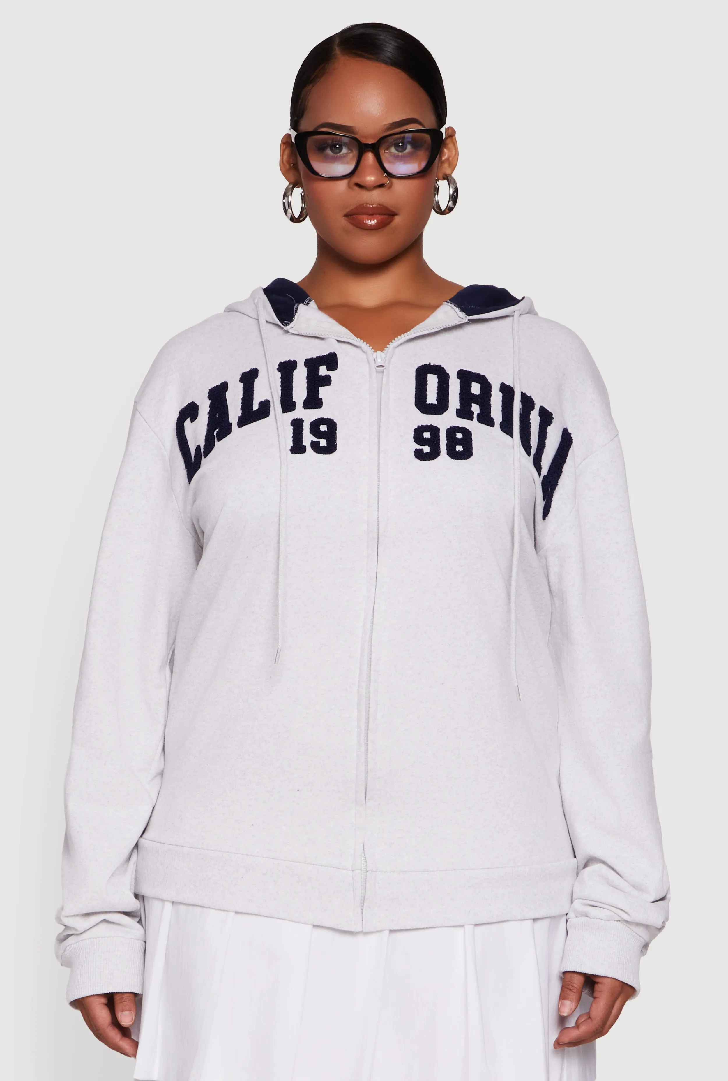 Plus Size California Chenille Graphic Hooded Sweatshirt sold by Rainbow product image thumbnail 2