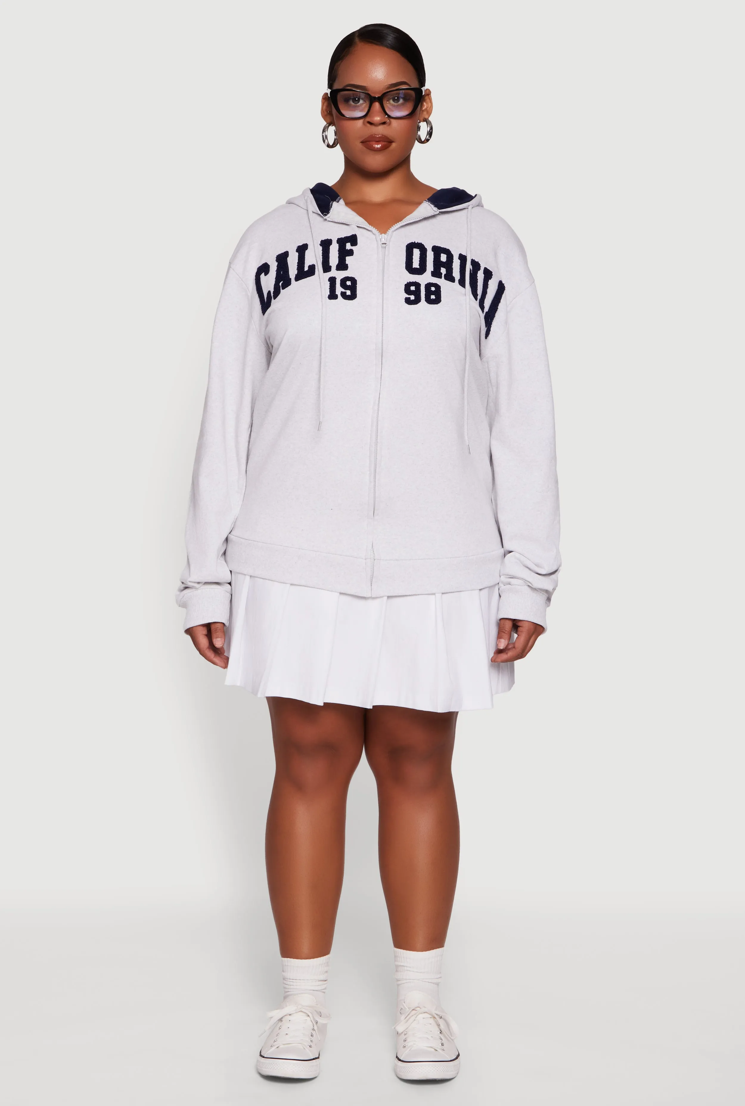 Plus Size California Chenille Graphic Hooded Sweatshirt sold by Rainbow product image thumbnail 3