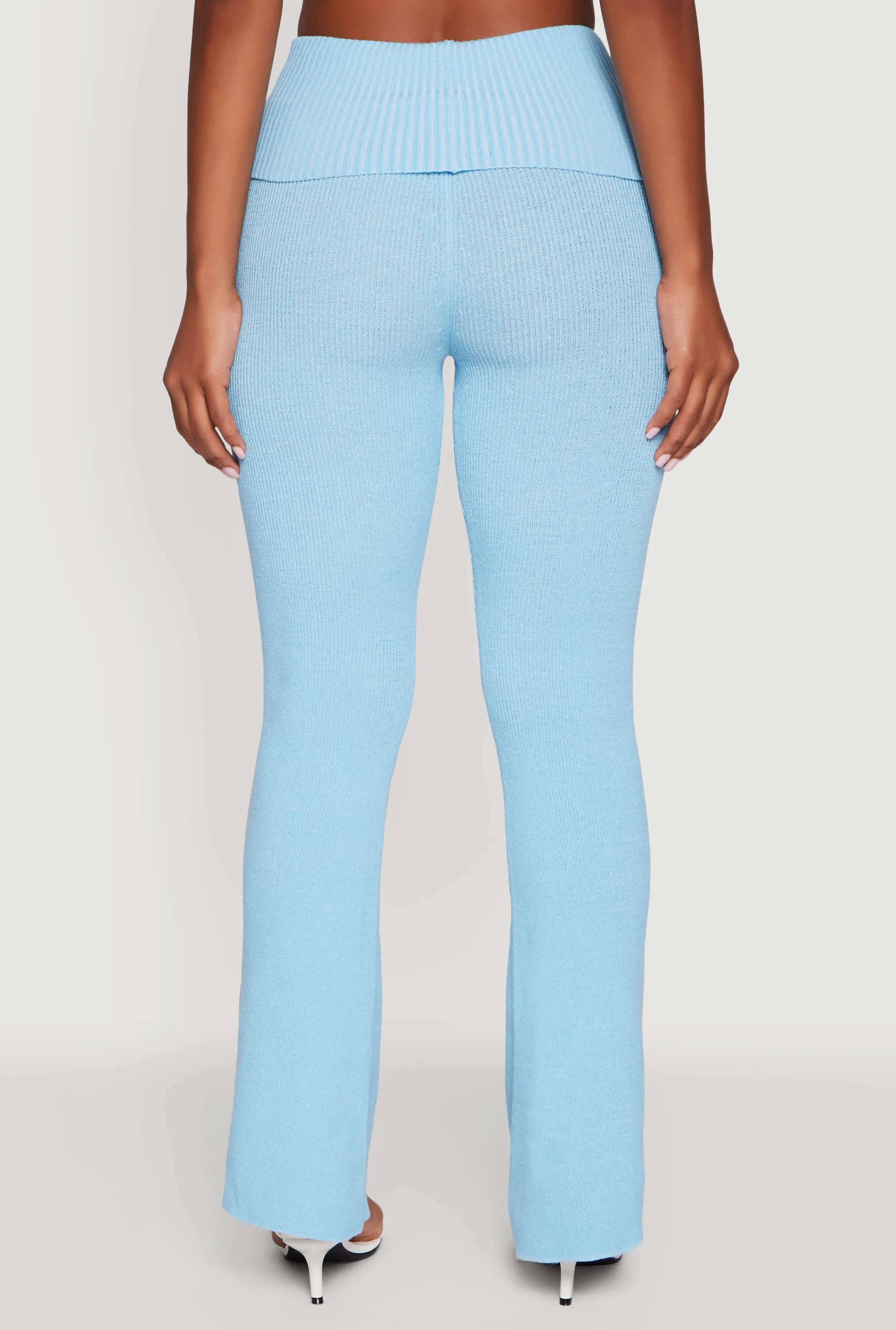 Fold Over High Waist Boot Cut Pants sold by Rainbow product image thumbnail 5