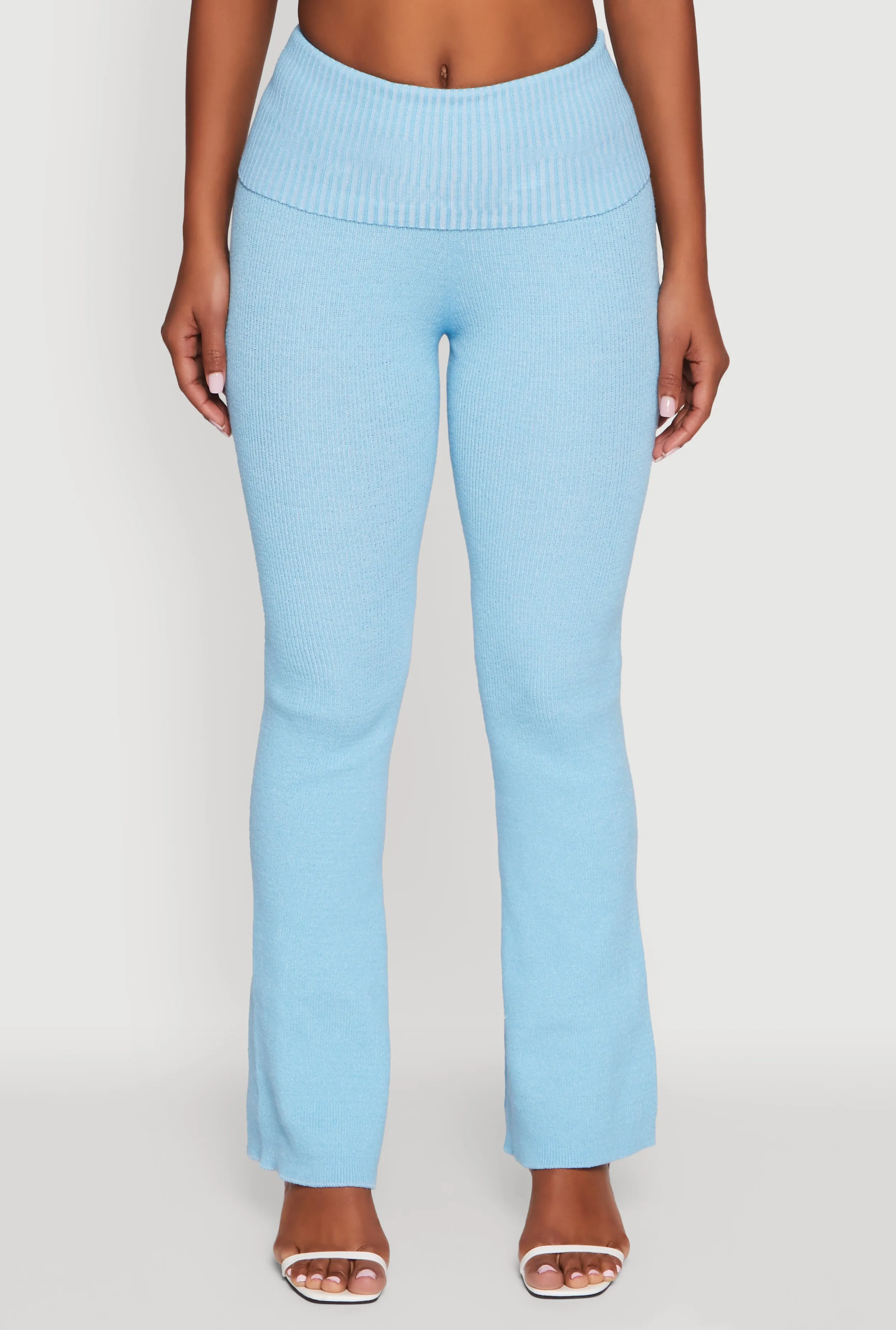 Fold Over High Waist Boot Cut Pants sold by Rainbow product image thumbnail 3