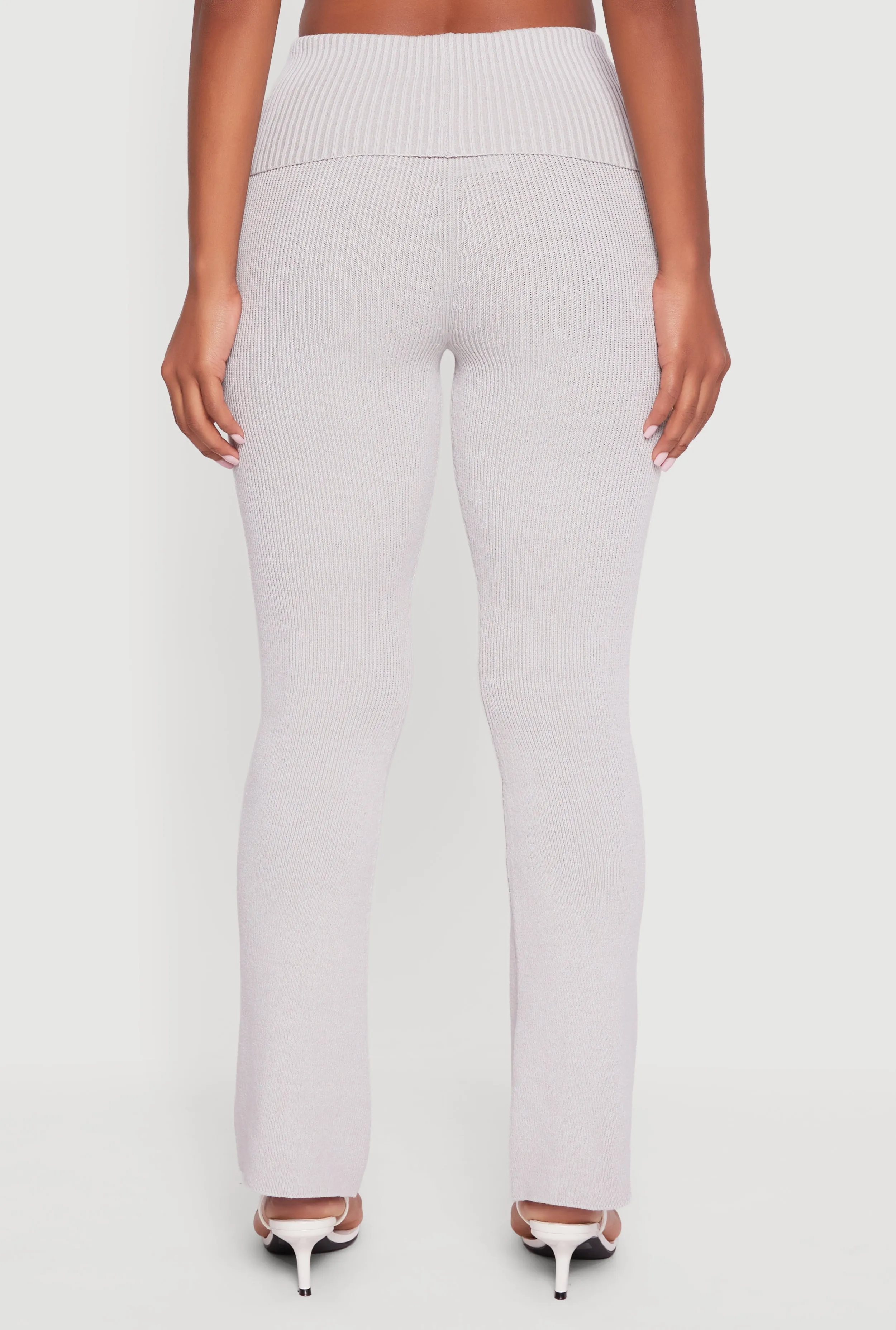 Fold Over High Waist Boot Cut Pants sold by Rainbow product image thumbnail 5