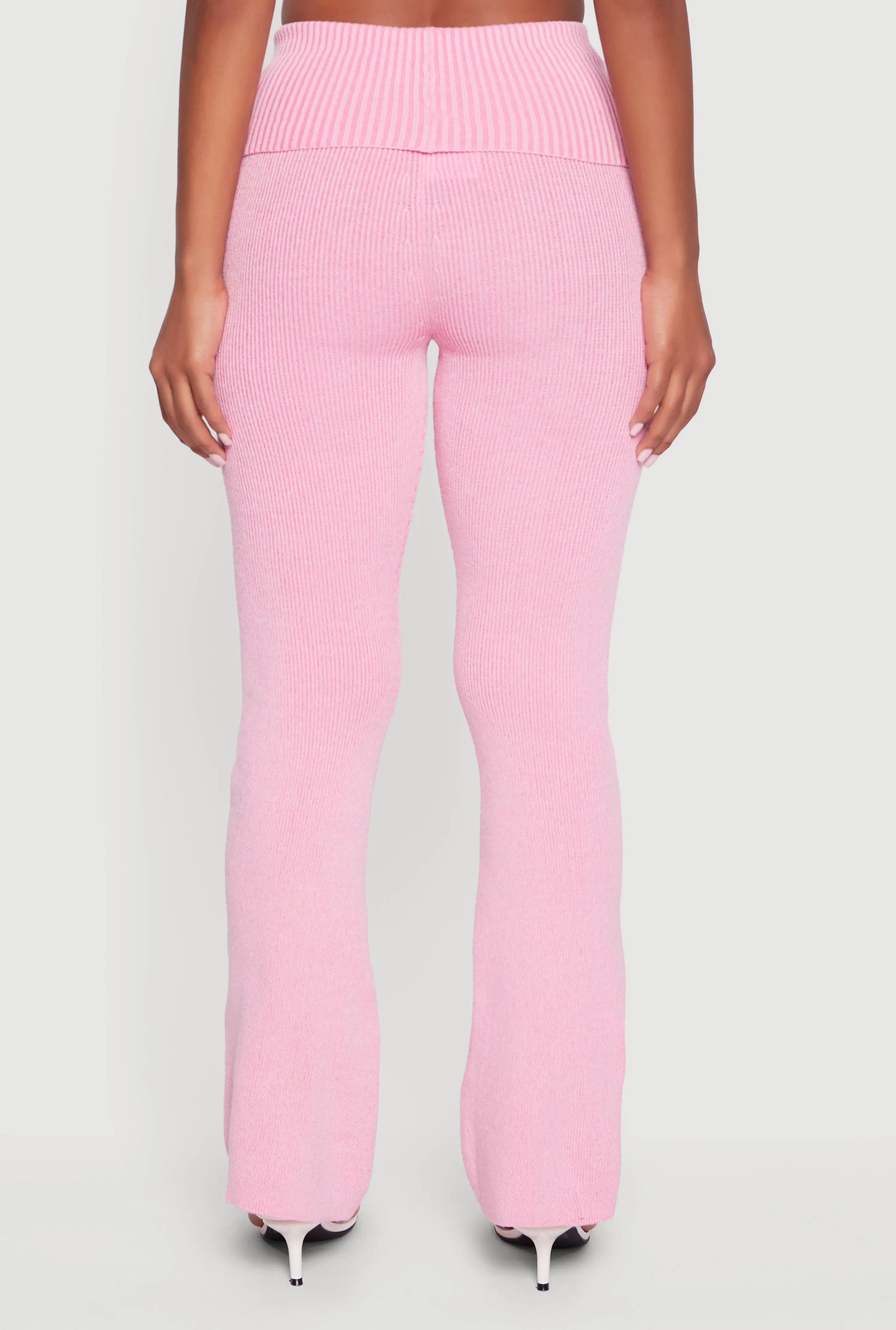 Fold Over High Waist Boot Cut Pants sold by Rainbow product image thumbnail 5