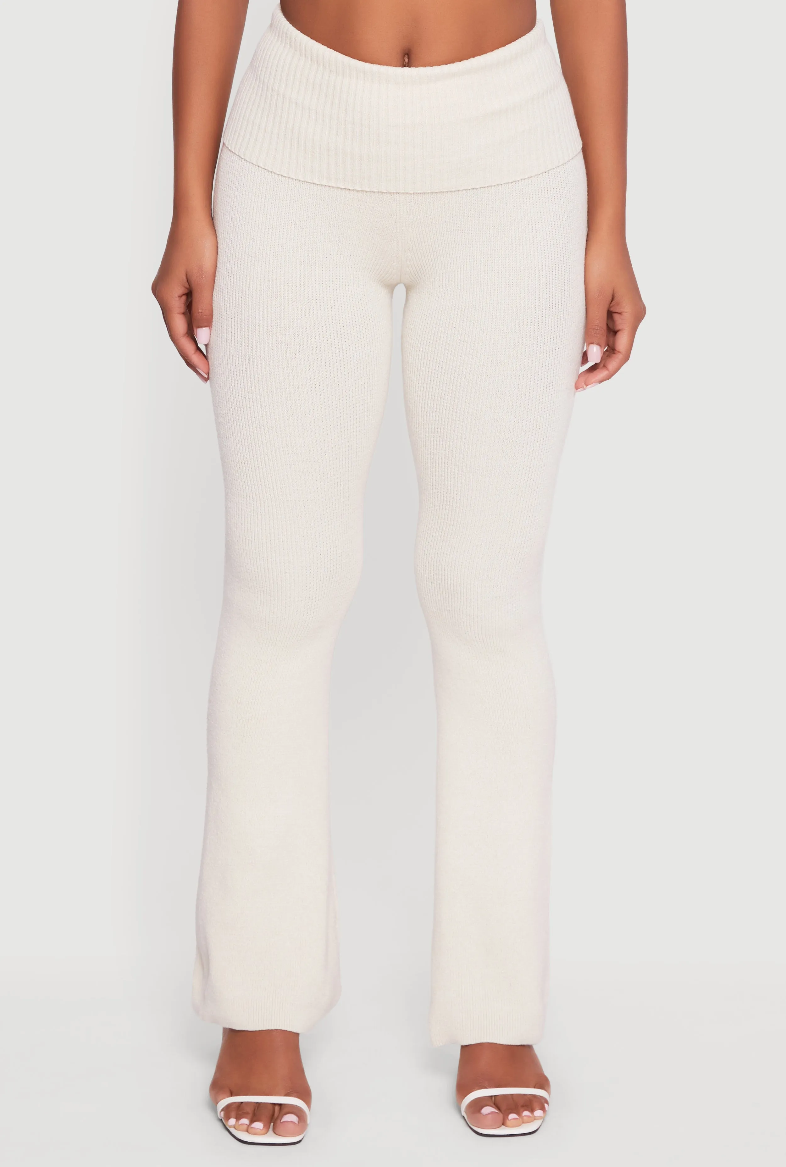 Fold Over High Waist Boot Cut Pants sold by Rainbow product image thumbnail 3