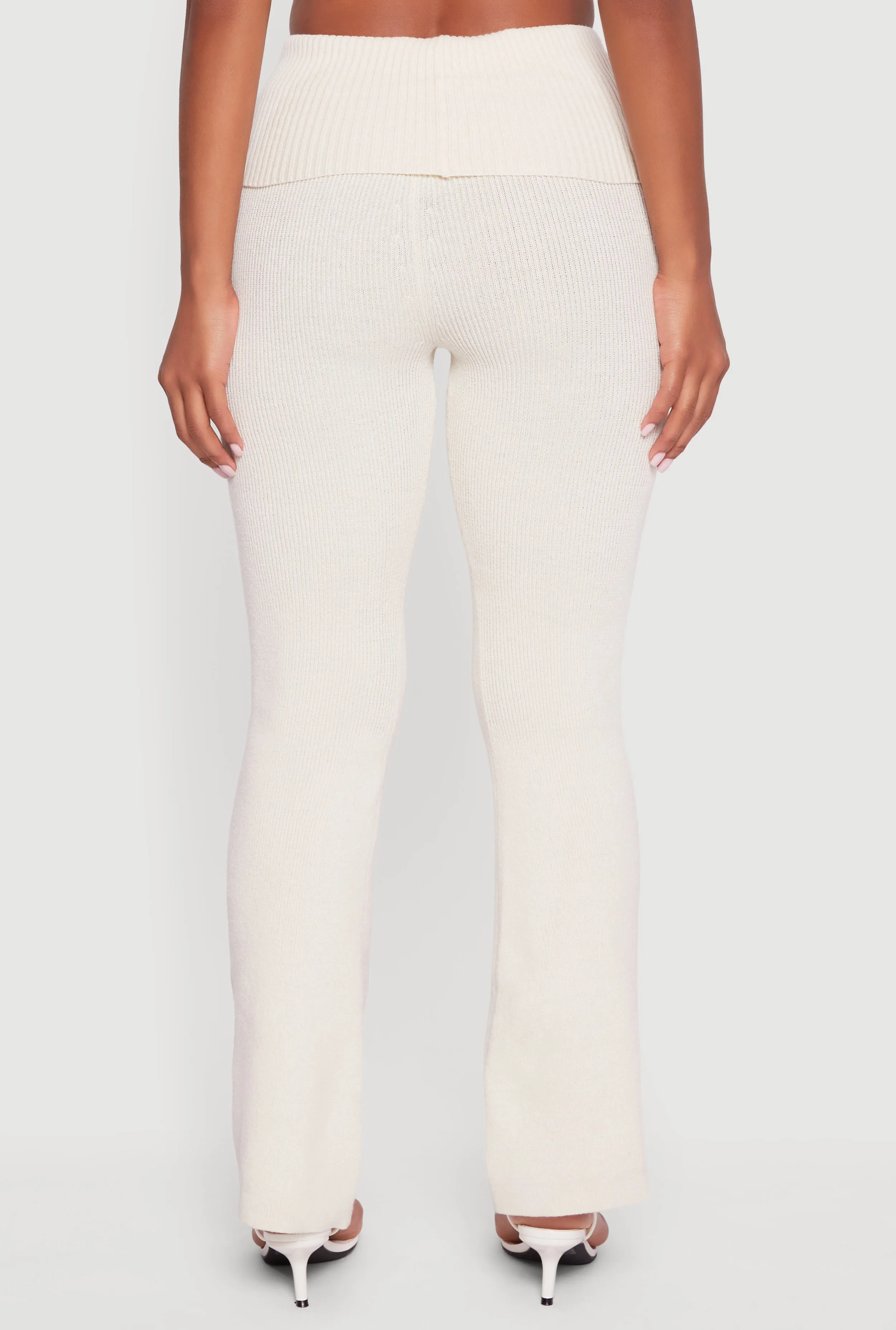 Fold Over High Waist Boot Cut Pants sold by Rainbow product image thumbnail 5