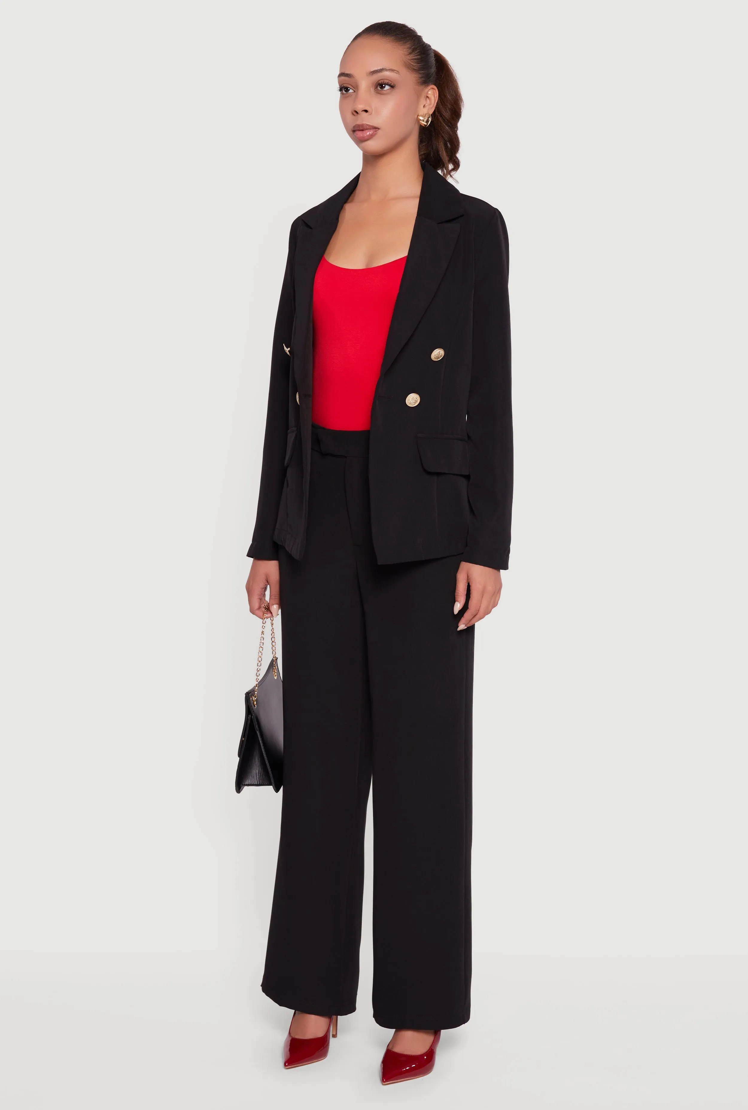 Button Detail Long Sleeve Blazer sold by Rainbow product image thumbnail 5