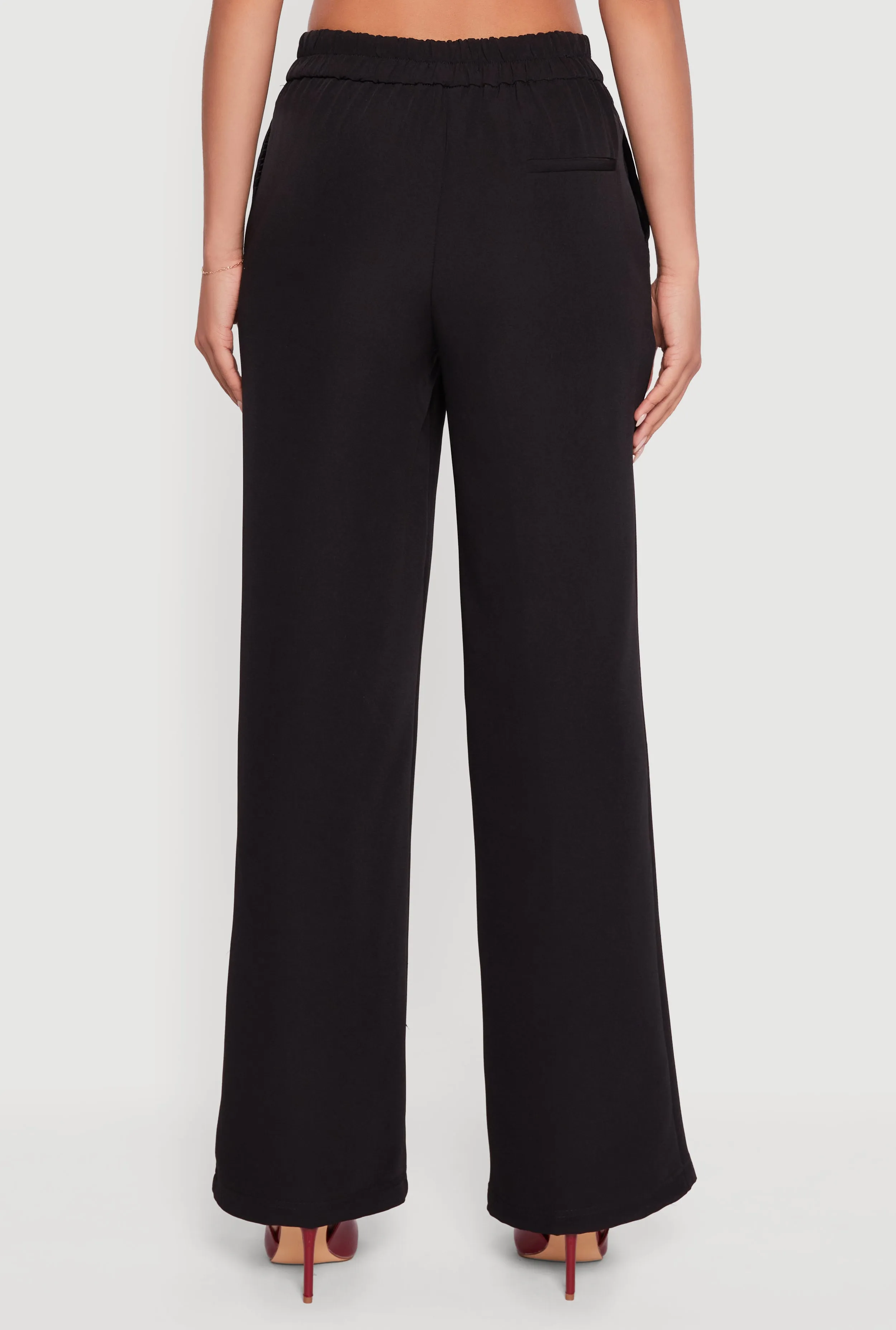 Elastic Waist Straight Leg Dress Pants sold by Rainbow product image thumbnail 5