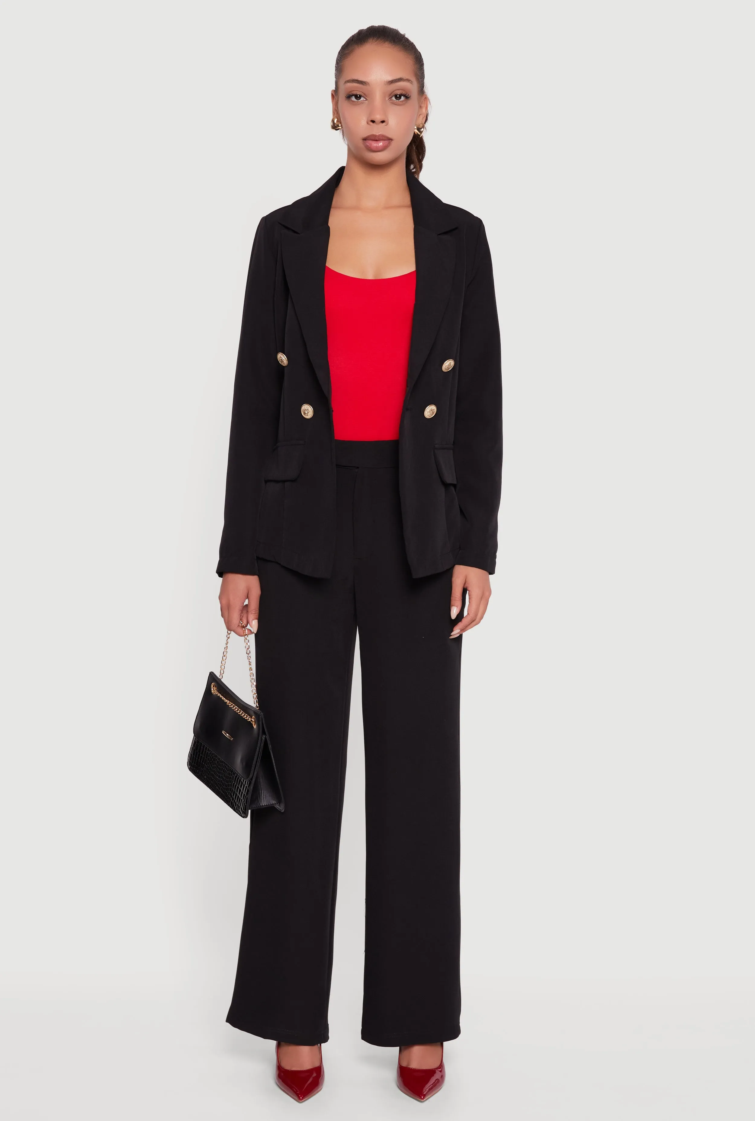 Elastic Waist Straight Leg Dress Pants sold by Rainbow product image thumbnail 2