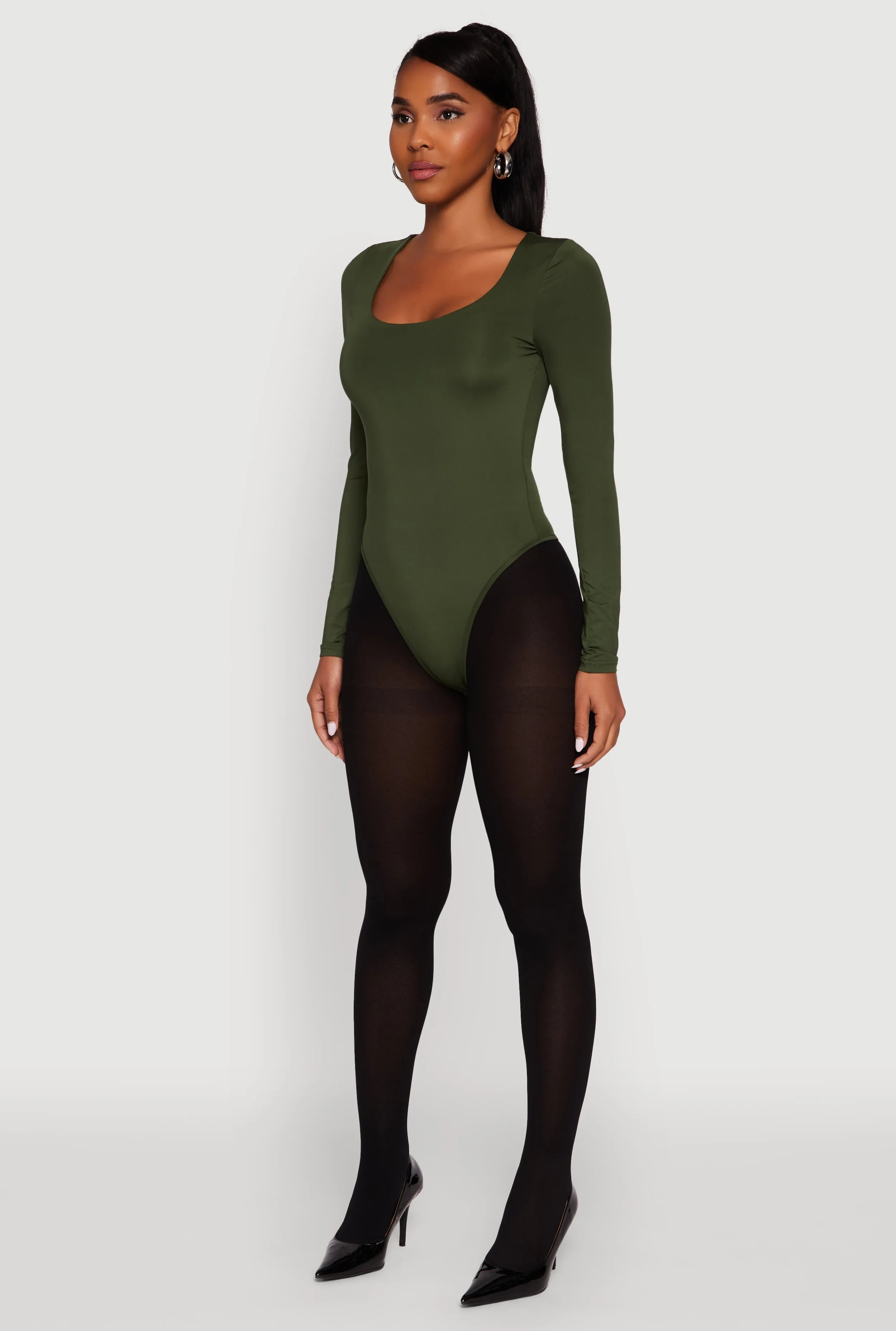 Long Sleeve Square Neck Bodysuit sold by Rainbow product image thumbnail 5