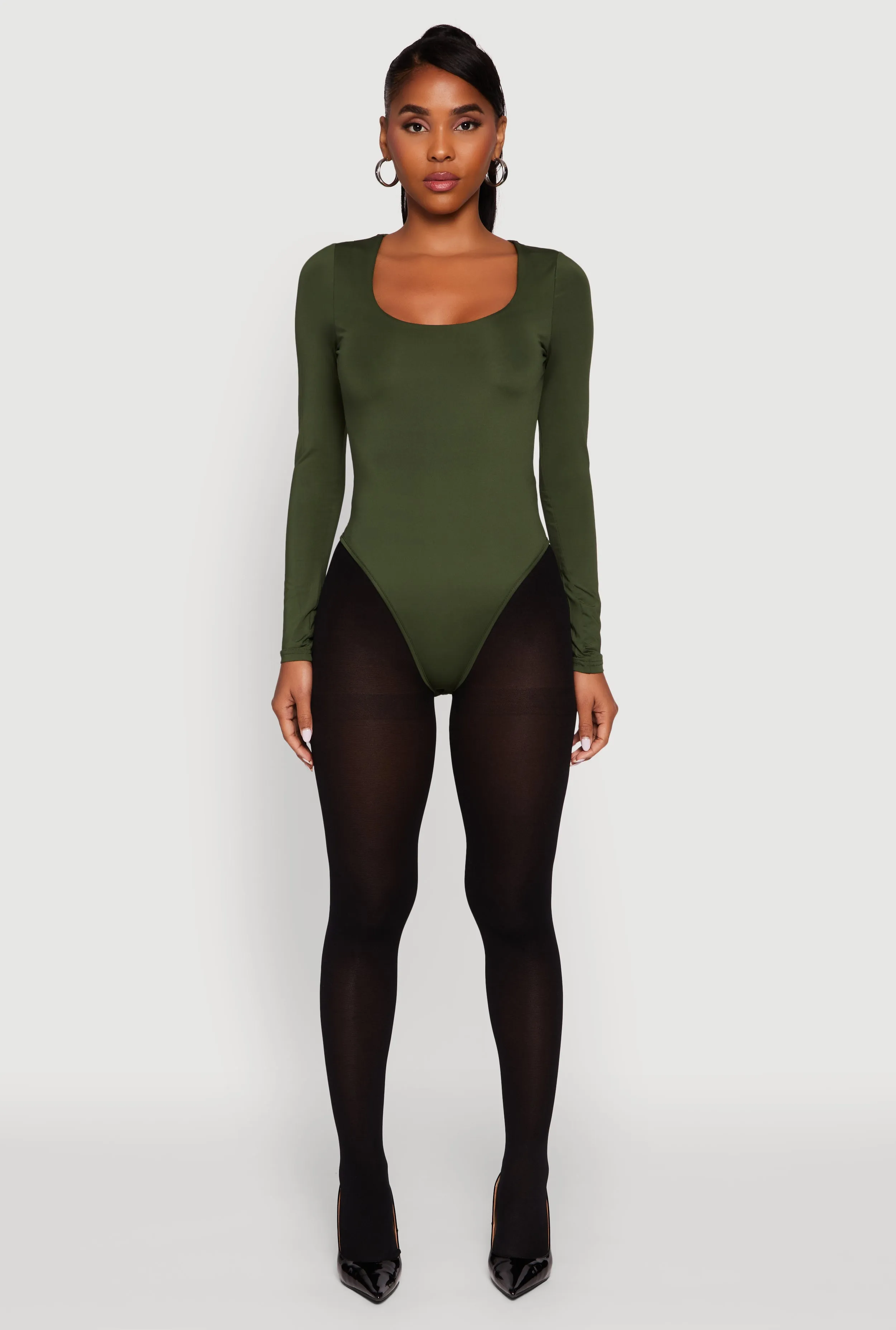 Long Sleeve Square Neck Bodysuit sold by Rainbow product image thumbnail 3