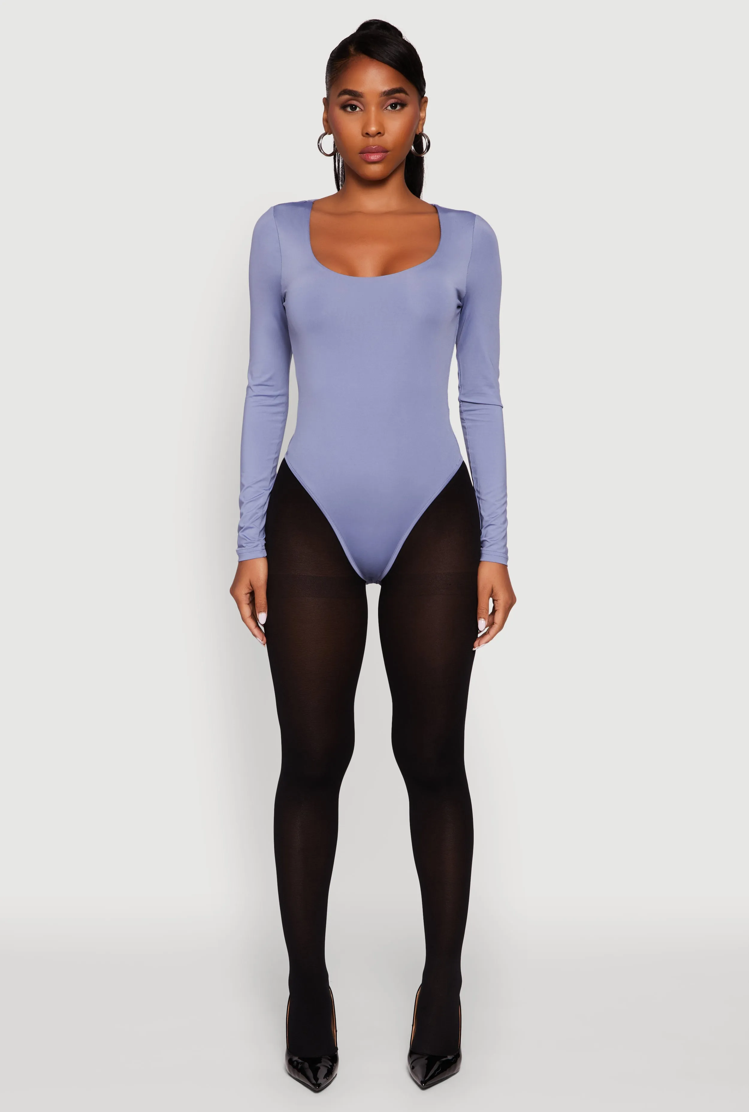 Long Sleeve Square Neck Bodysuit sold by Rainbow product image thumbnail 3