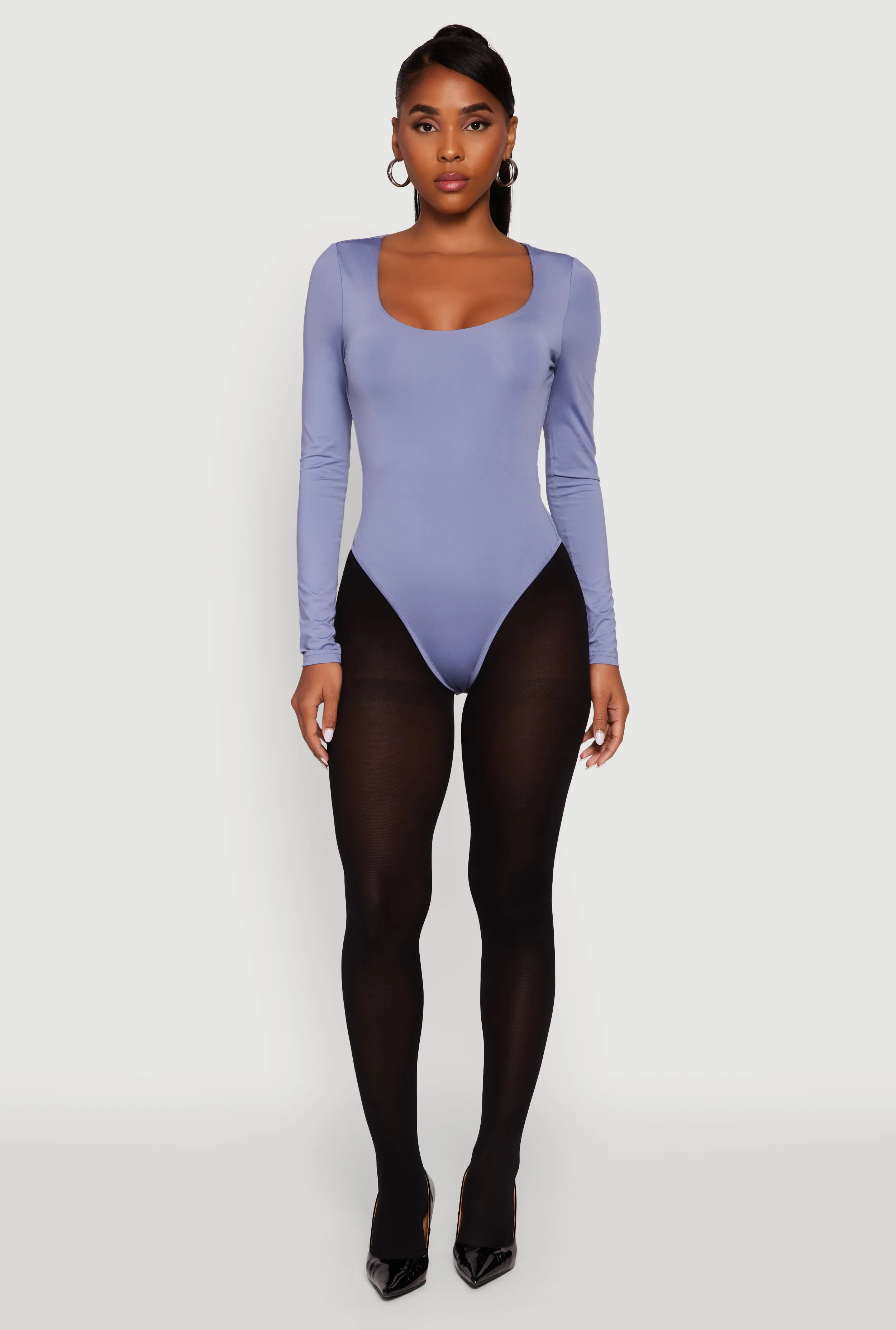 Long Sleeve Square Neck Bodysuit sold by Rainbow