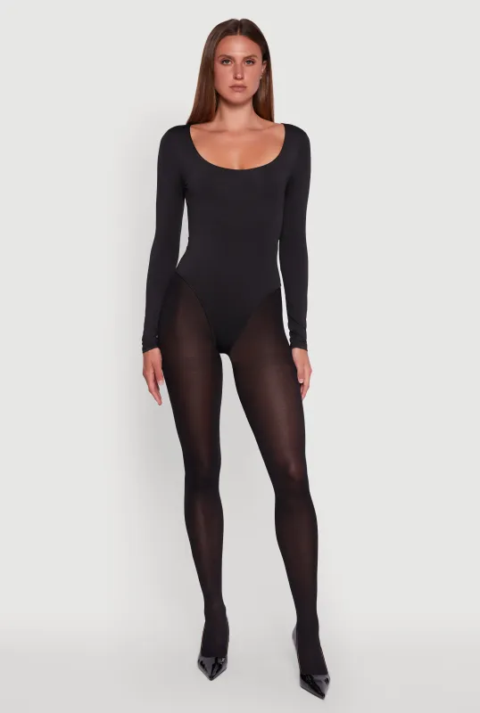 Long Sleeve Square Neck Bodysuit sold by Rainbow