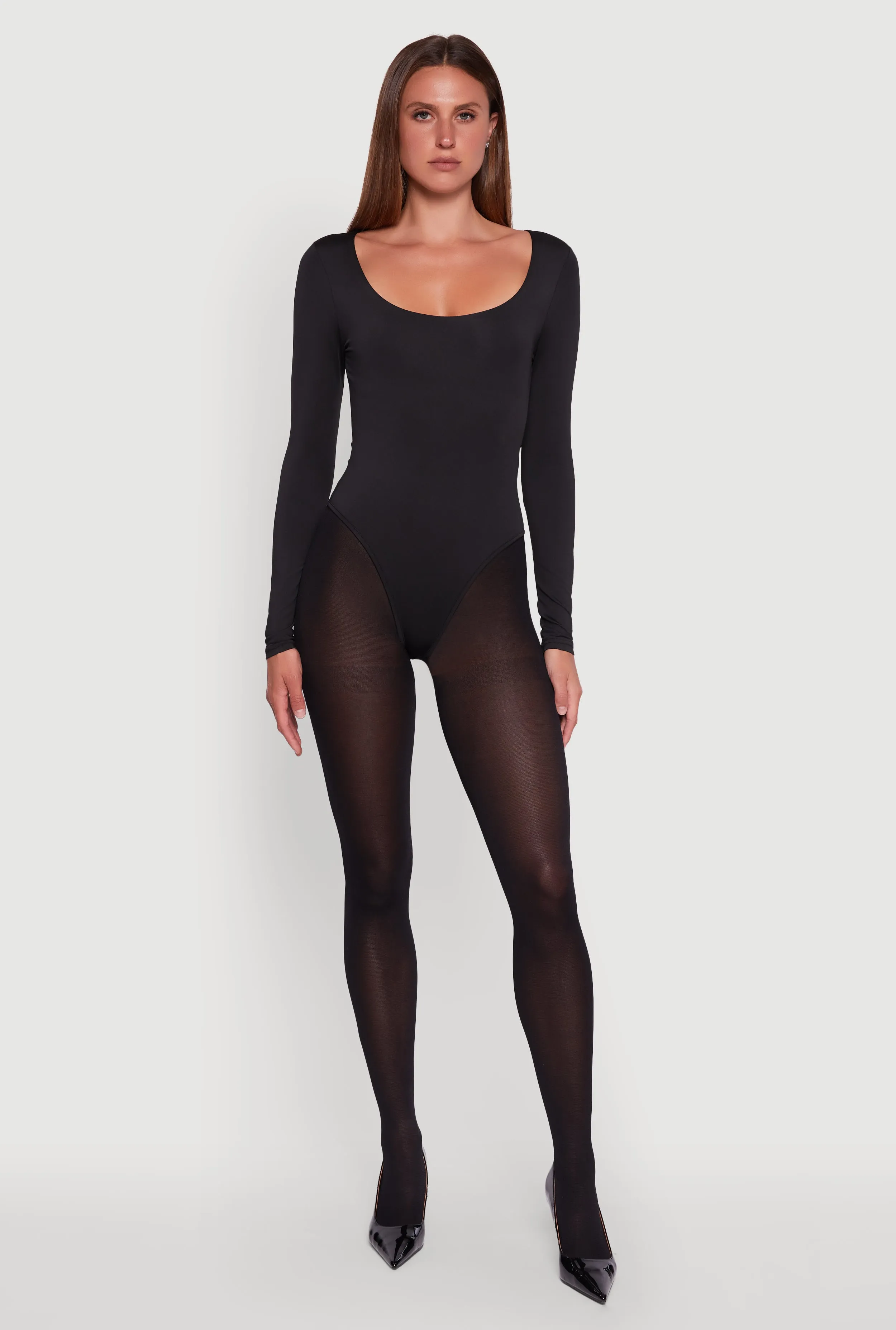 Long Sleeve Square Neck Bodysuit sold by Rainbow