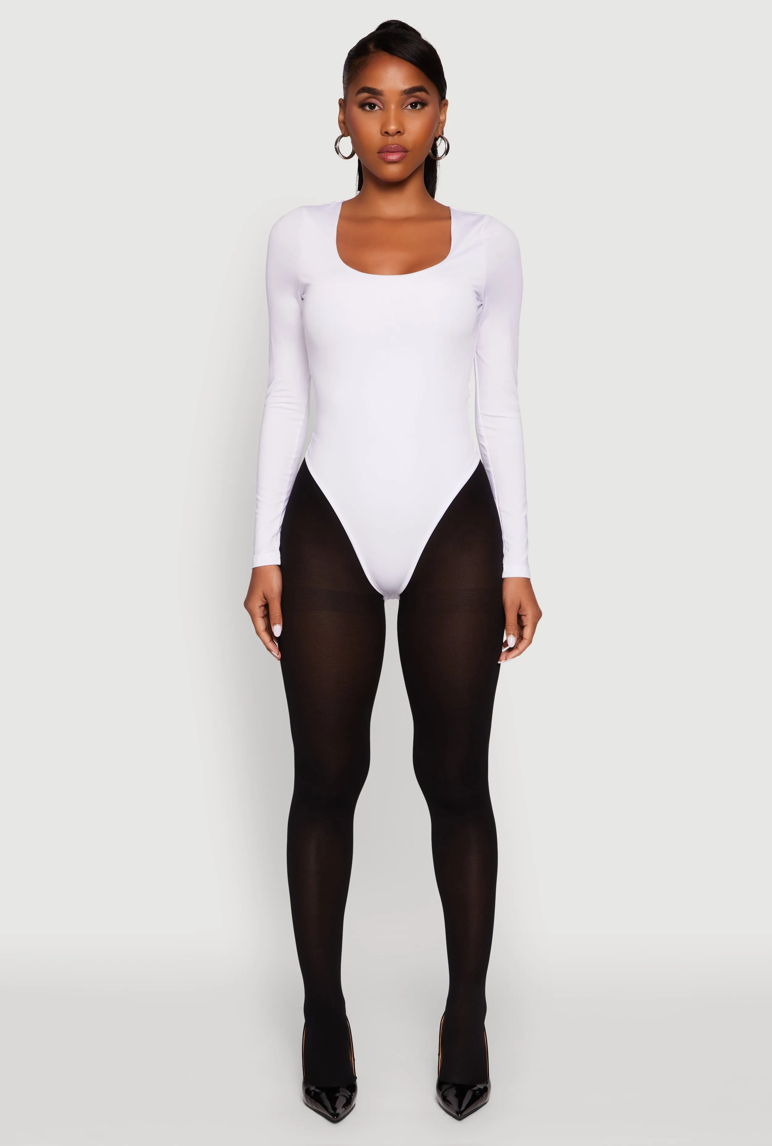 Long Sleeve Square Neck Bodysuit sold by Rainbow product image thumbnail 3