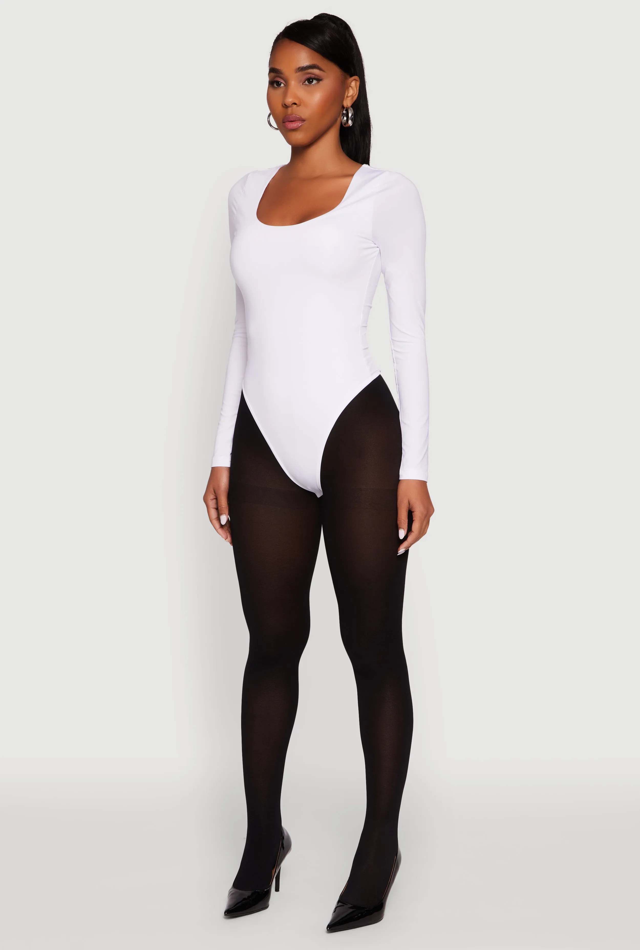 Long Sleeve Square Neck Bodysuit sold by Rainbow product image thumbnail 5