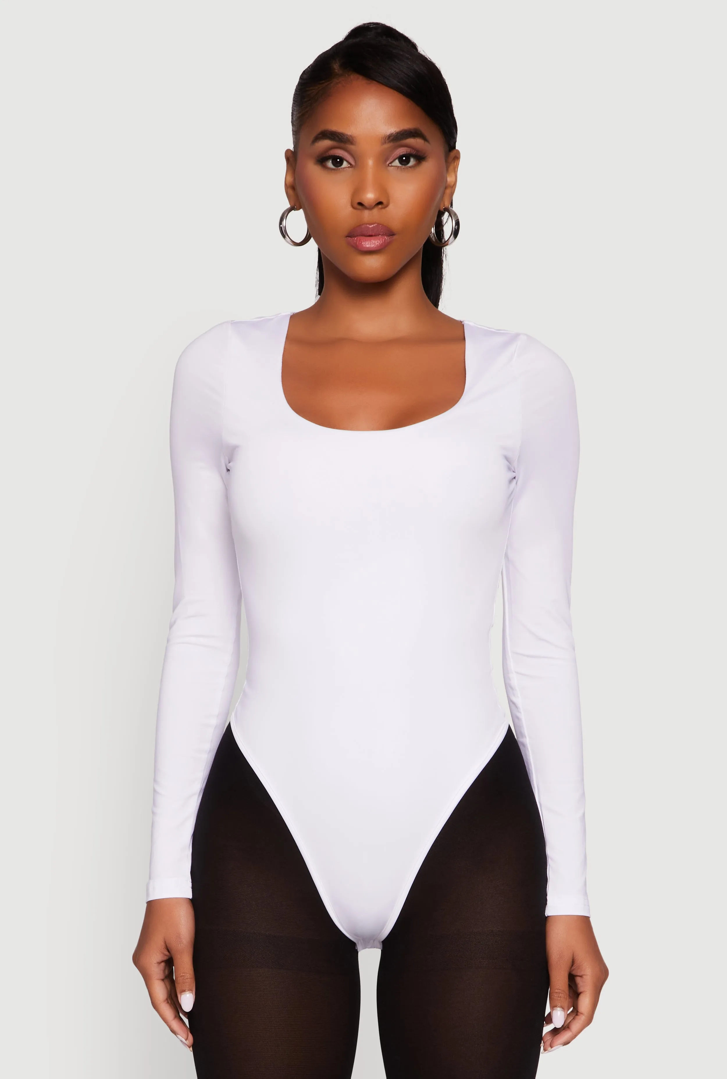 Long Sleeve Square Neck Bodysuit sold by Rainbow product image thumbnail 2