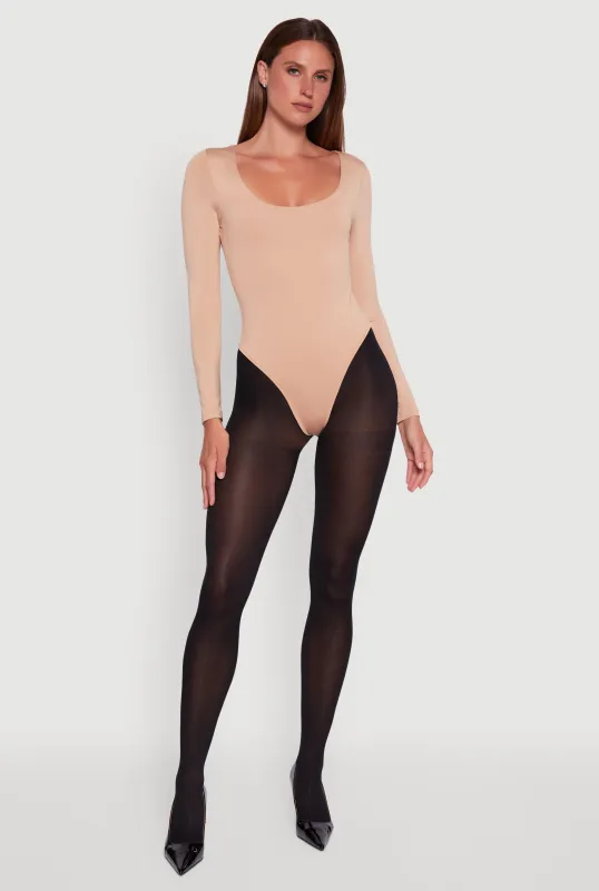 Long Sleeve Square Neck Bodysuit sold by Rainbow