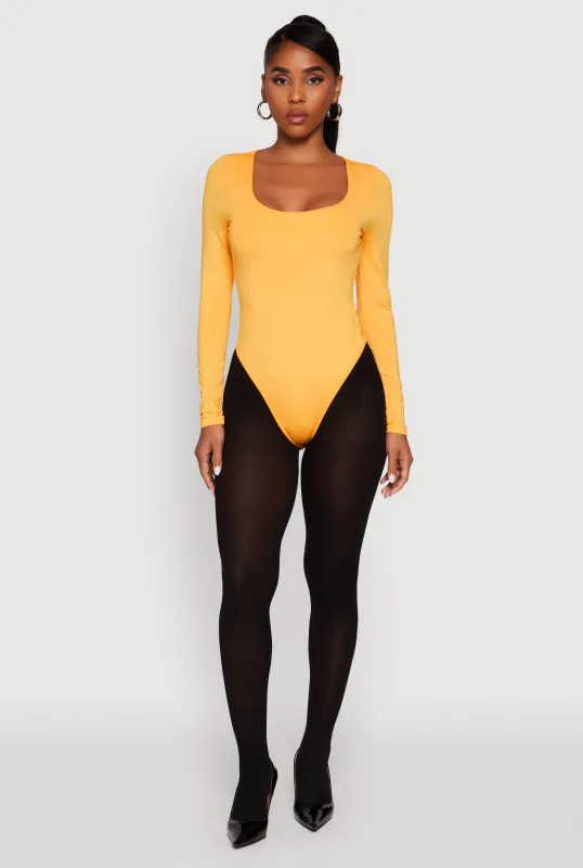 Long Sleeve Square Neck Bodysuit sold by Rainbow