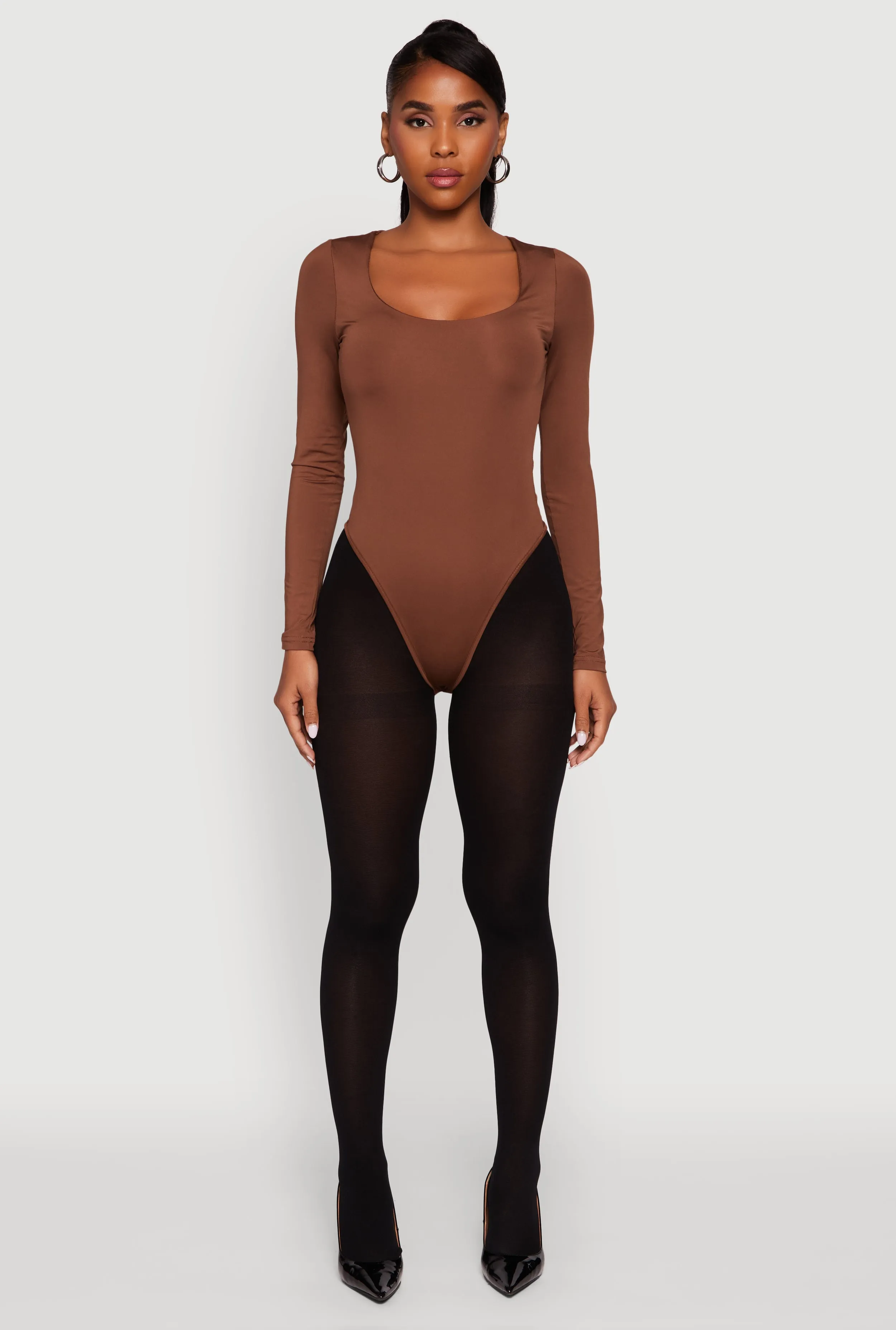 Long Sleeve Square Neck Bodysuit sold by Rainbow product image thumbnail 3
