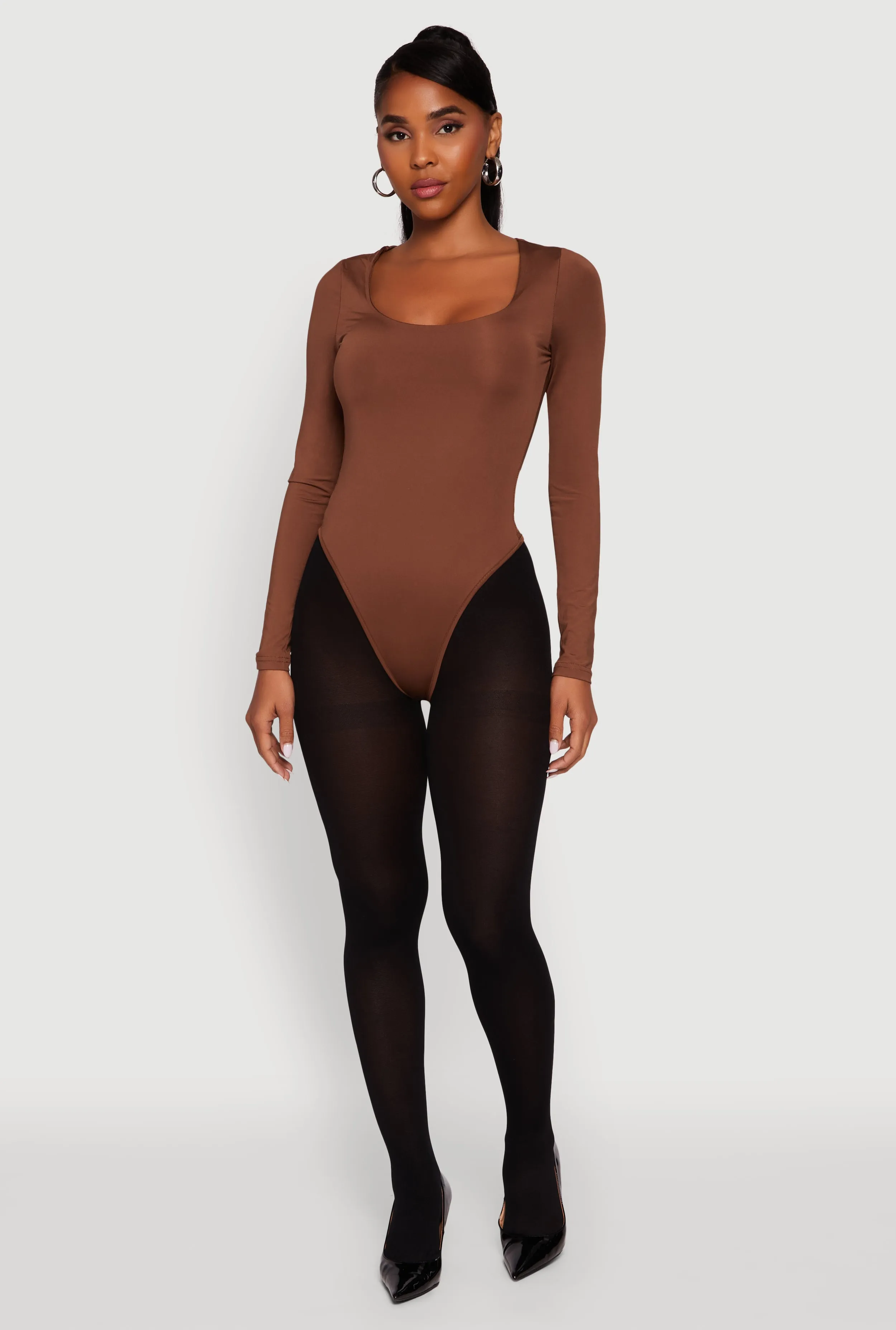 Long Sleeve Square Neck Bodysuit sold by Rainbow