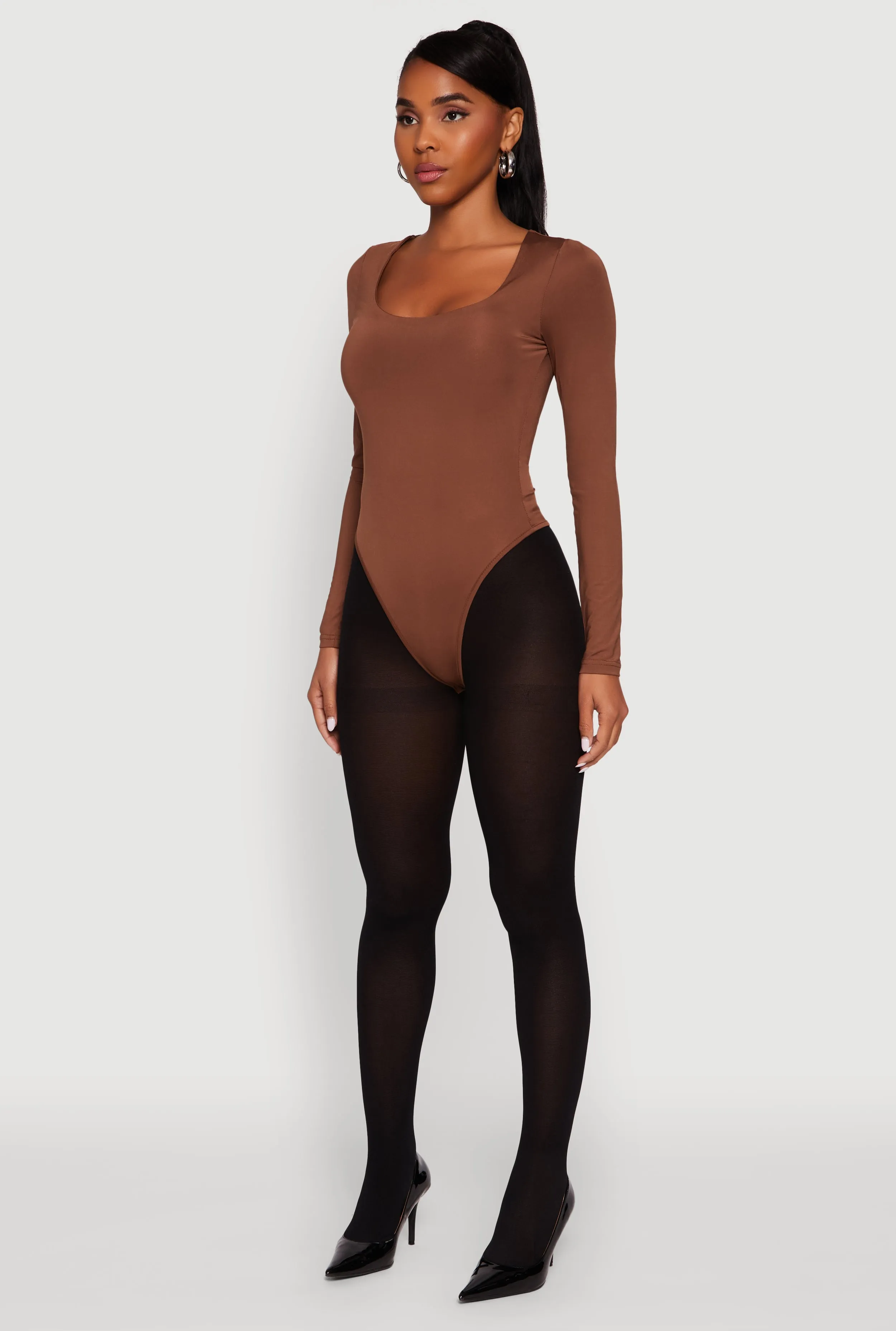 Long Sleeve Square Neck Bodysuit sold by Rainbow product image thumbnail 5