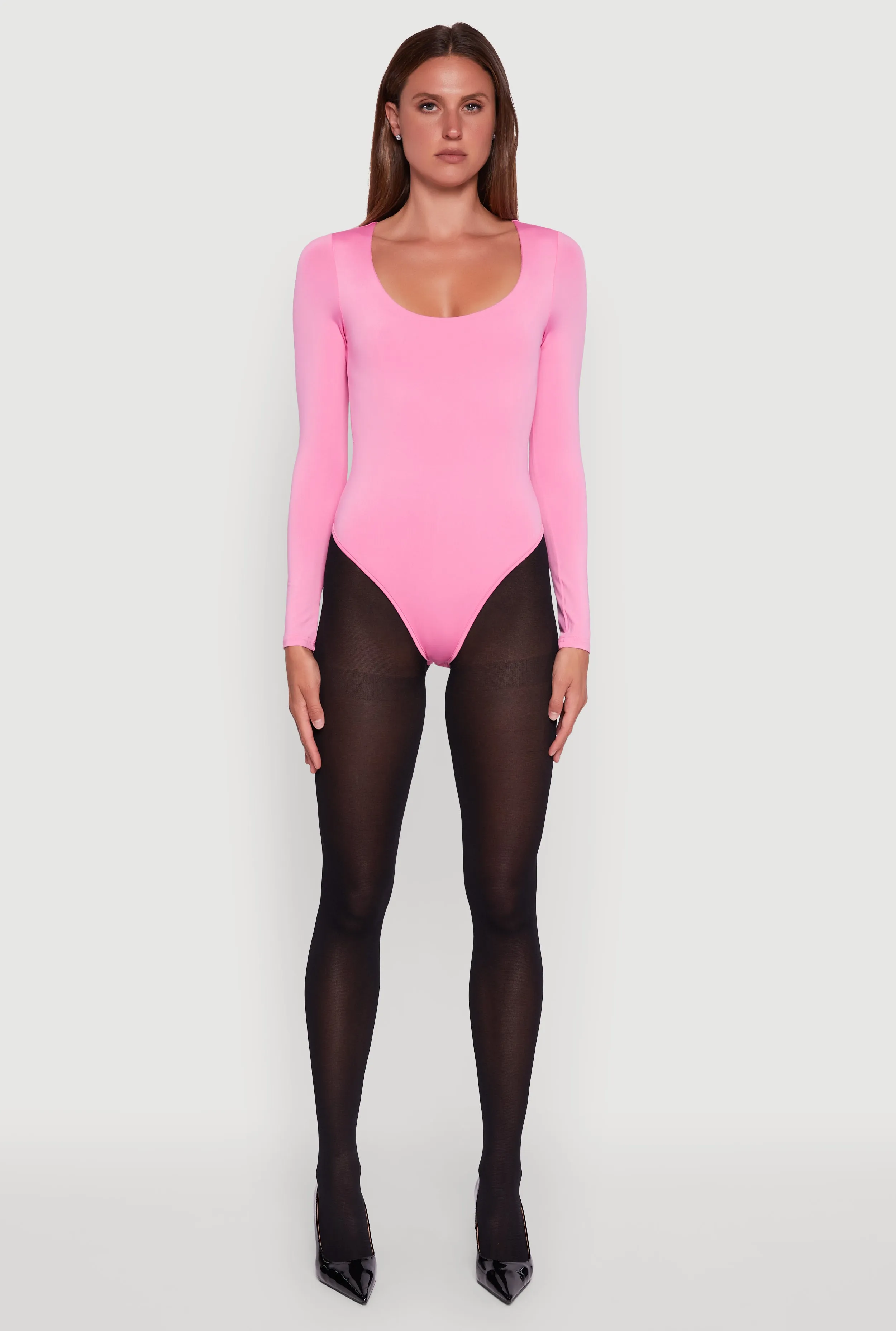 Long Sleeve Square Neck Bodysuit sold by Rainbow product image thumbnail 3