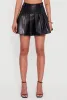 Faux Leather High Waisted Pleated Mini Skirt sold by Rainbow