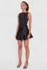Faux Leather High Waisted Pleated Mini Skirt sold by Rainbow