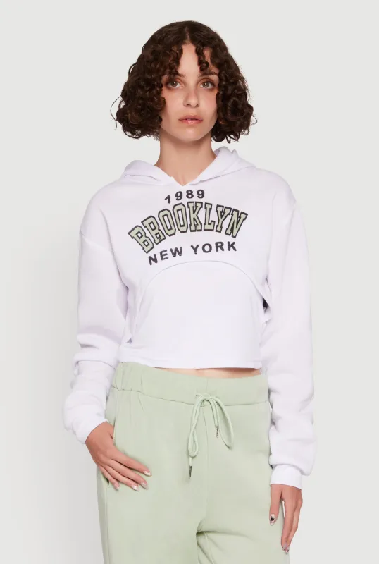 1989 Brooklyn Hooded Shrug Sweatshirt and Caged Back Cami sold by Rainbow