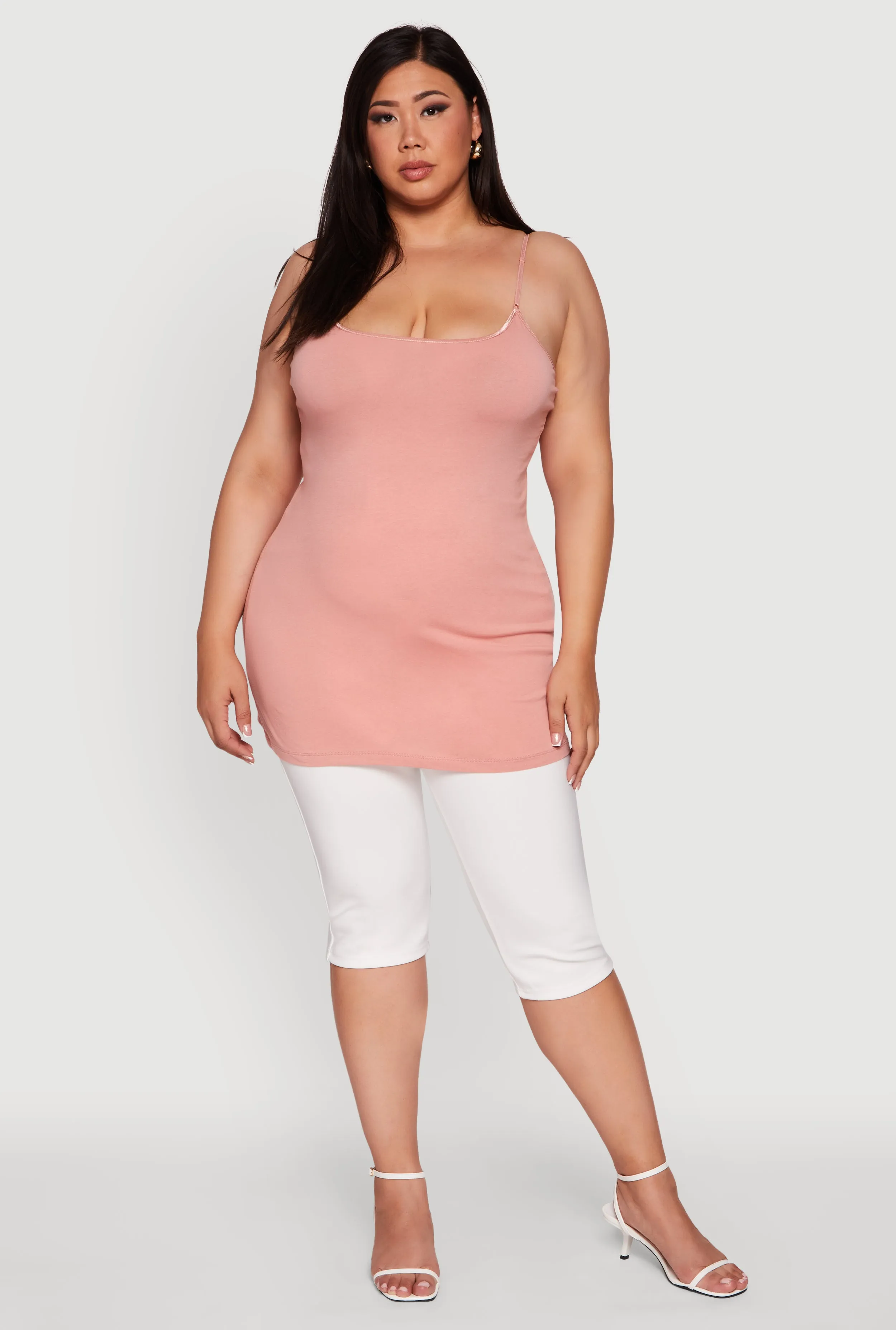Plus Size Solid Scoop Neck Cami sold by Rainbow