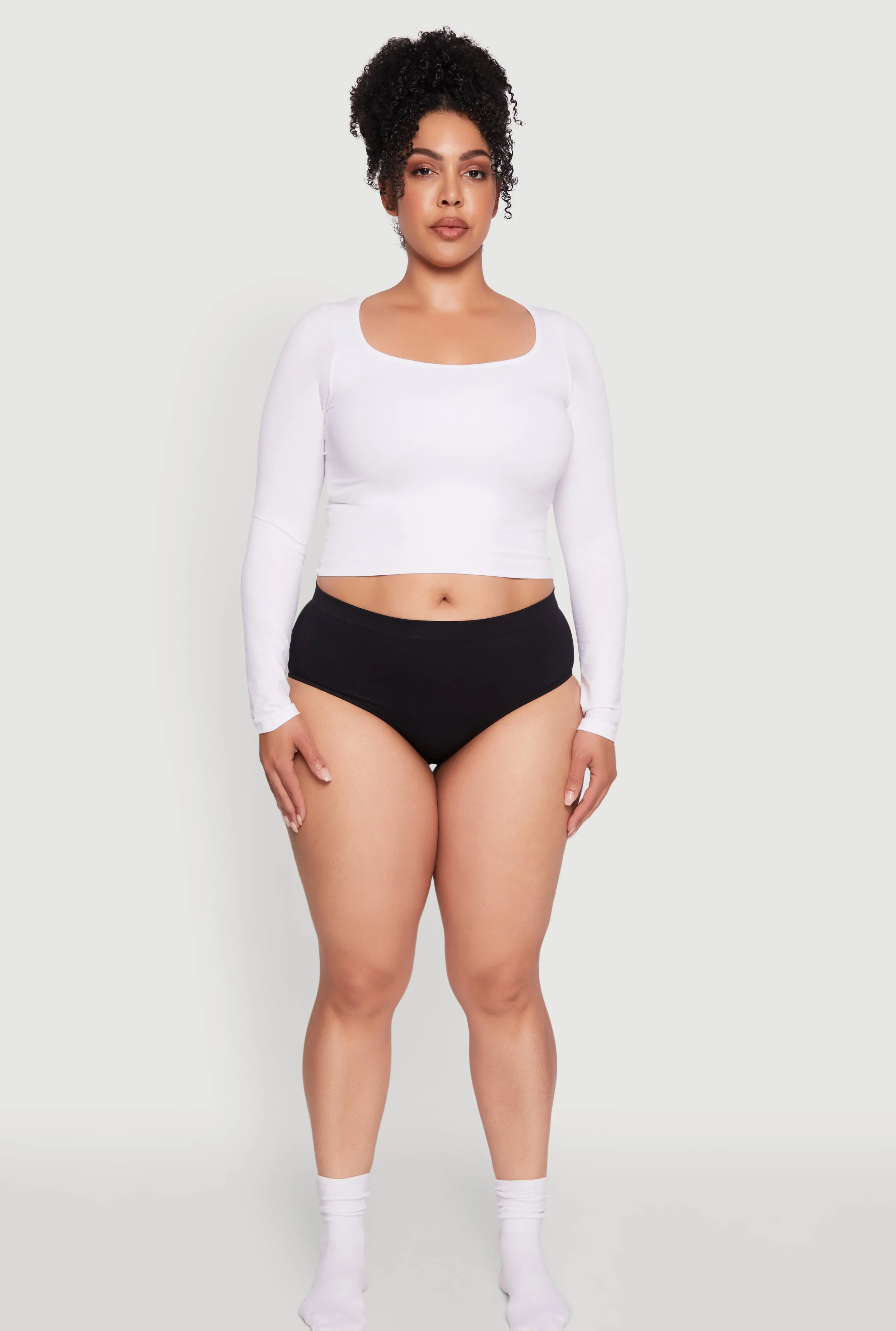 Plus Size Seamless Solid Comfortable Fit Bikini Panty sold by Rainbow product image thumbnail 3