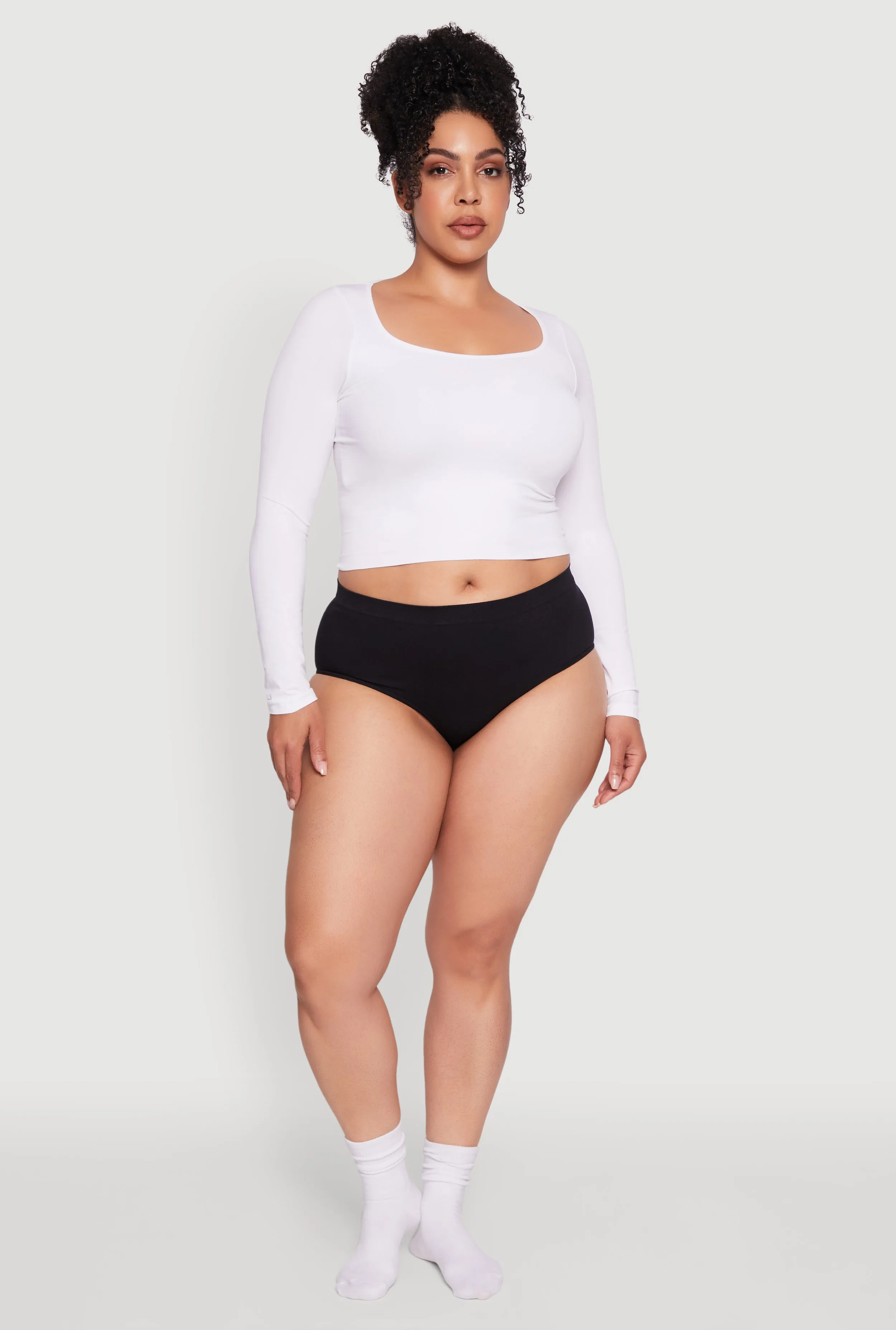 Plus Size Seamless Solid Comfortable Fit Bikini Panty sold by Rainbow product image thumbnail 2