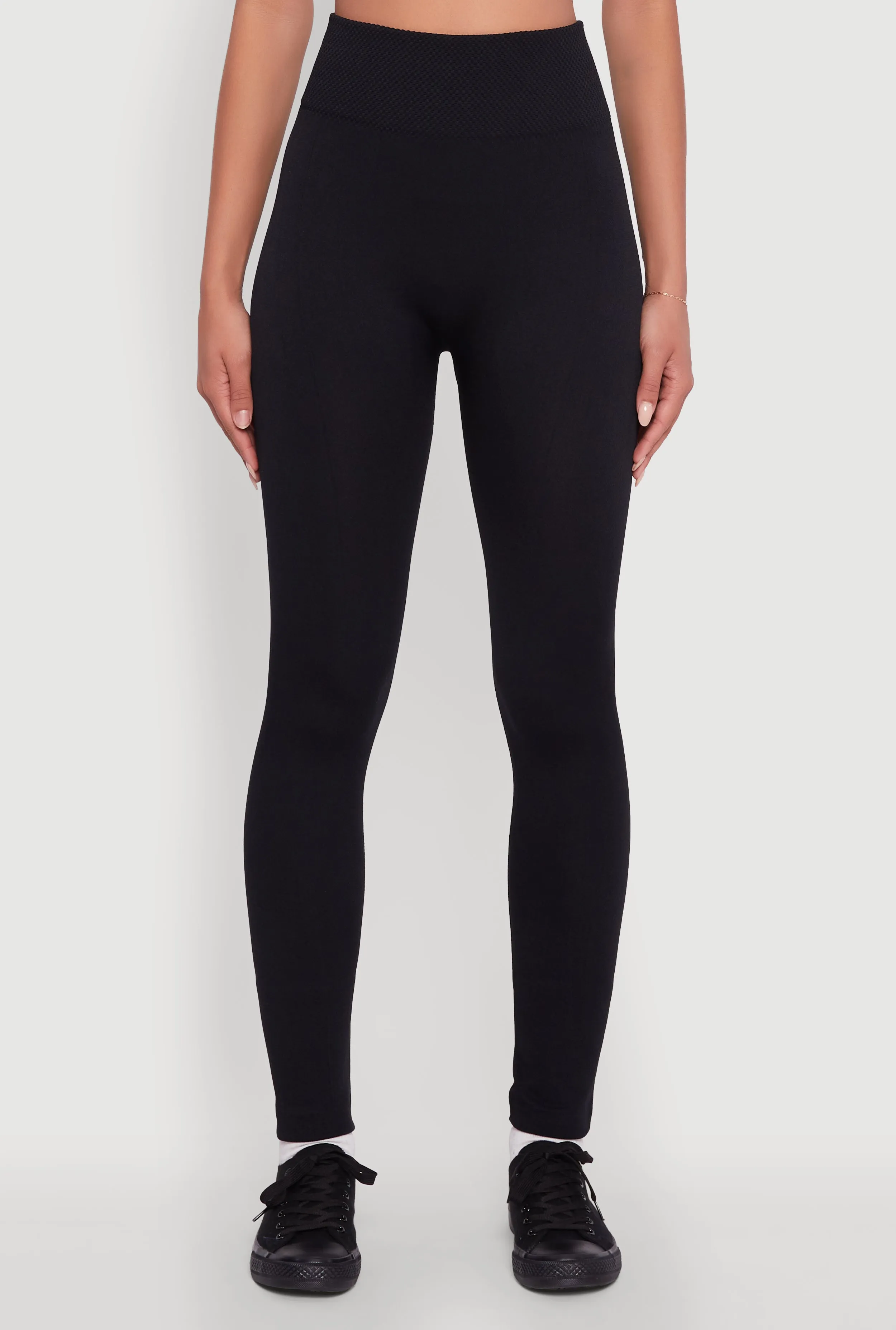 High Waisted Basic Fleece Lined Leggings sold by Rainbow product image thumbnail 5