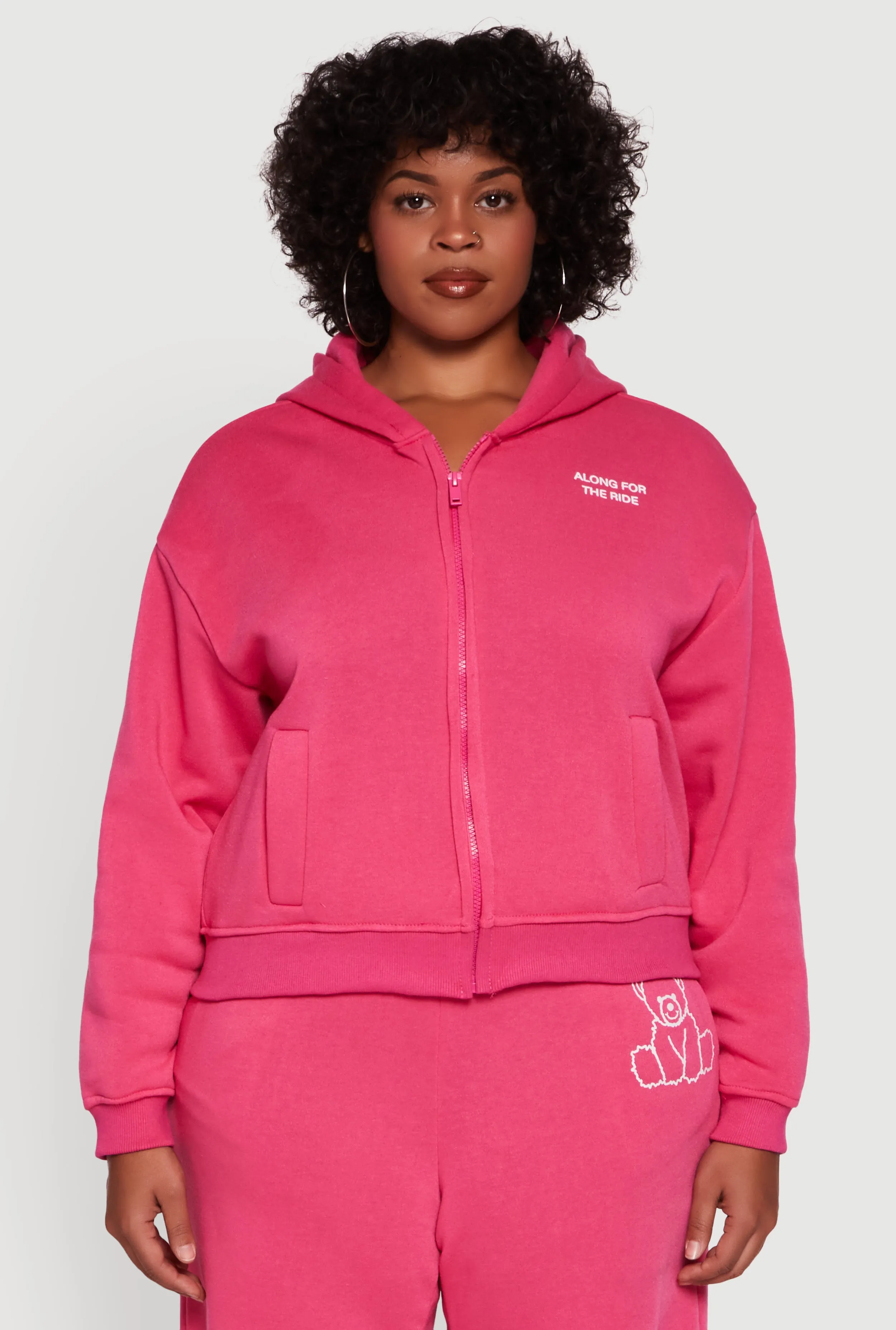 Plus Size Along For The Ride Bear Graphic Sweatshirt sold by Rainbow