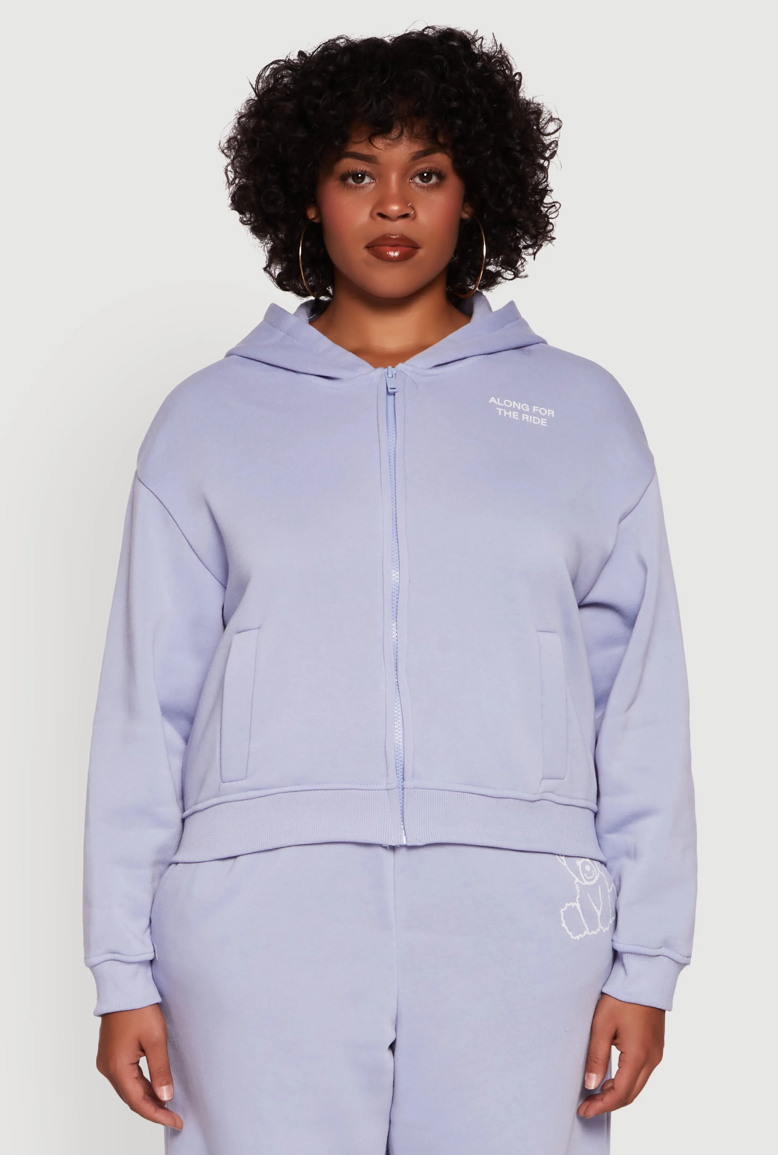 Plus Size Along For The Ride Bear Graphic Sweatshirt sold by Rainbow