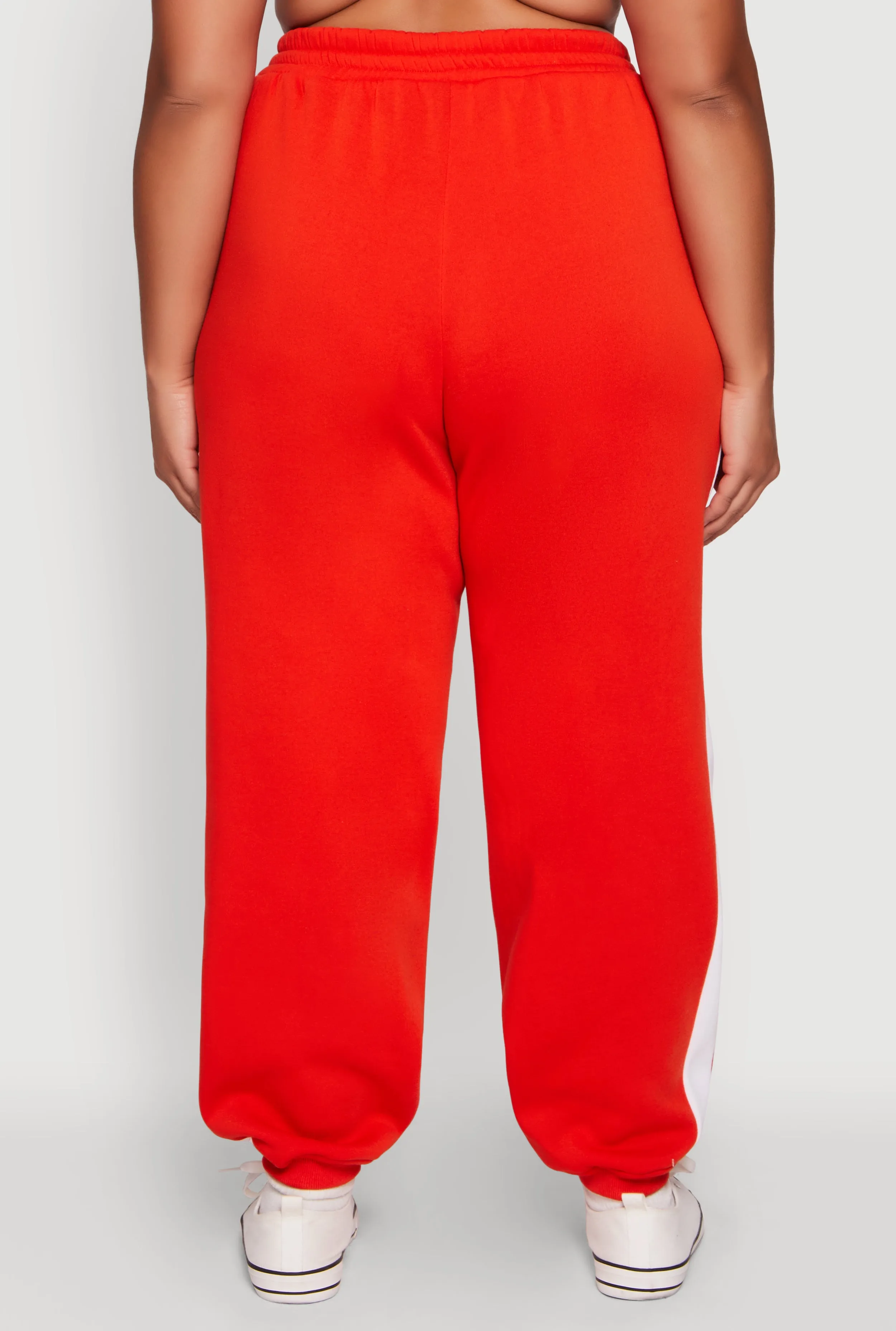 Plus Size Contrast Trim Pocket Joggers with Side Stripes sold by Rainbow product image thumbnail 5