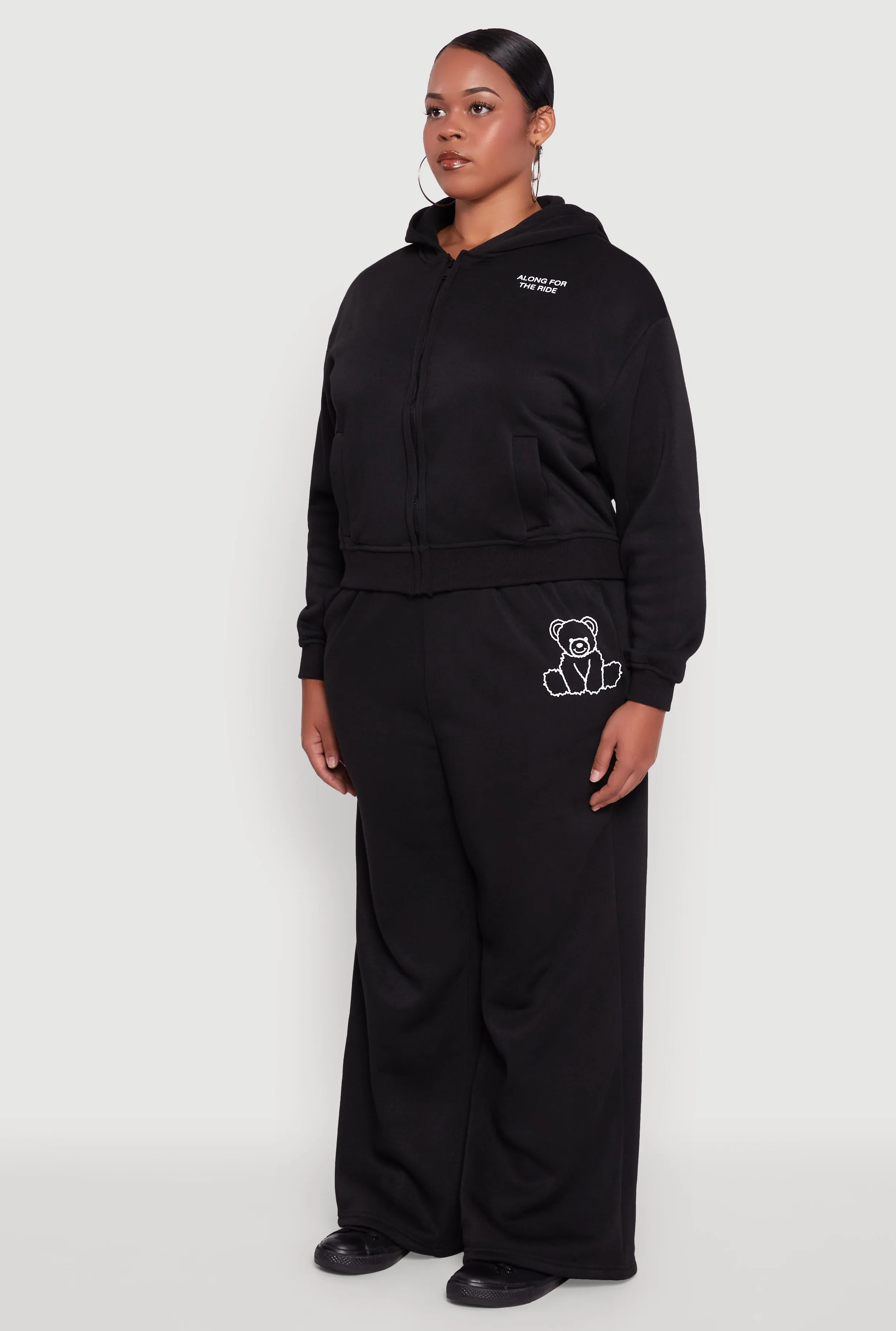 Plus Size Along For The Ride Bear Graphic Sweatshirt sold by Rainbow product image thumbnail 5