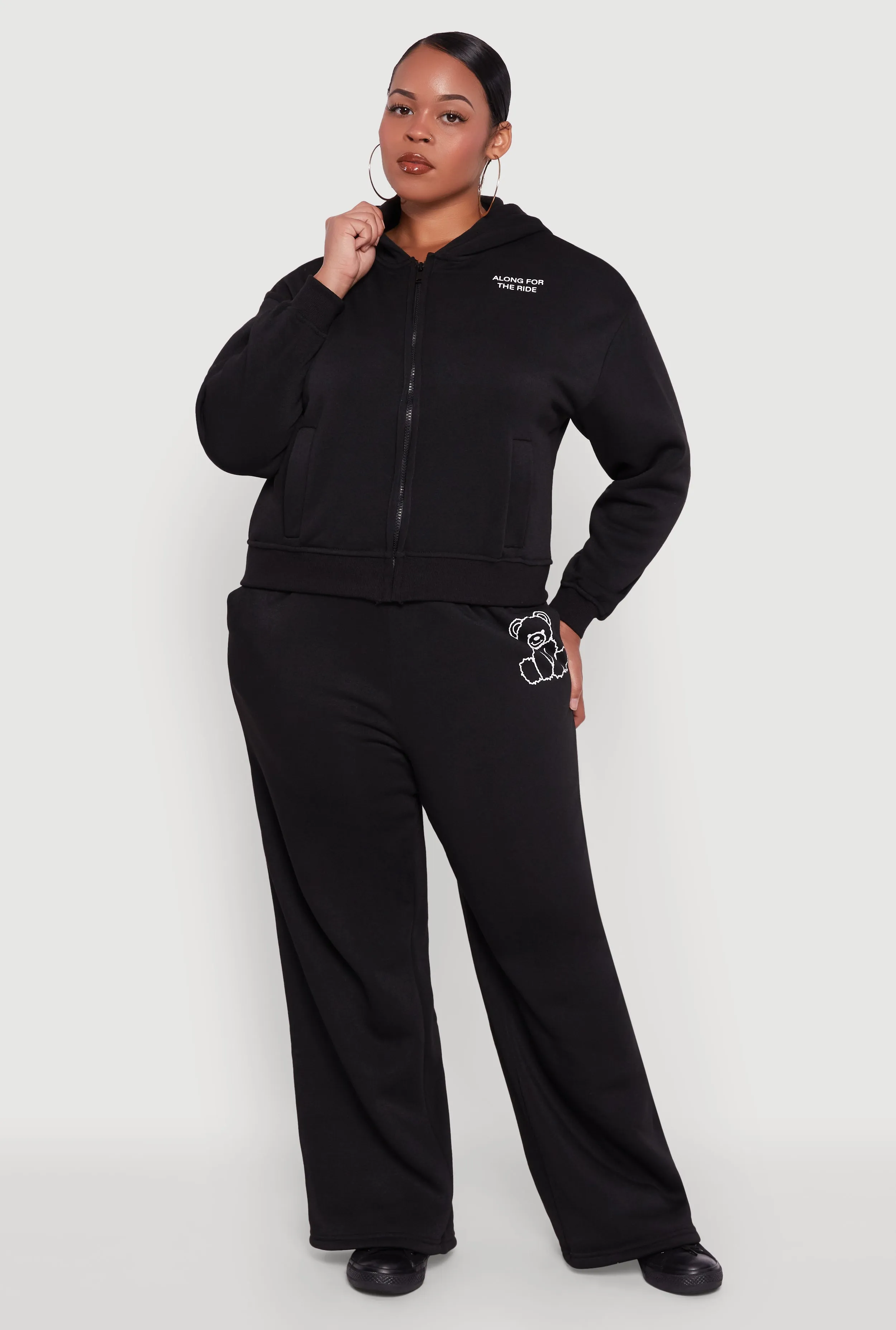 Plus Size Along For The Ride Bear Graphic Sweatshirt sold by Rainbow product image thumbnail 2