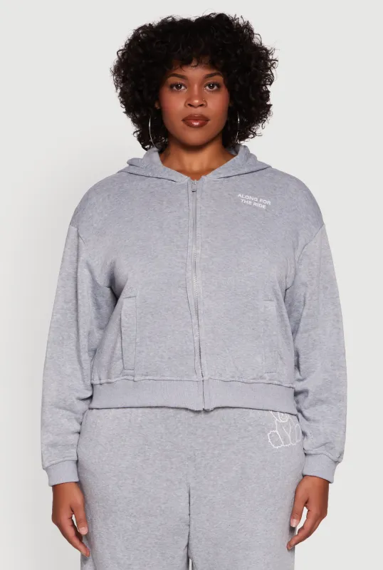 Plus Size Along For The Ride Bear Graphic Sweatshirt sold by Rainbow