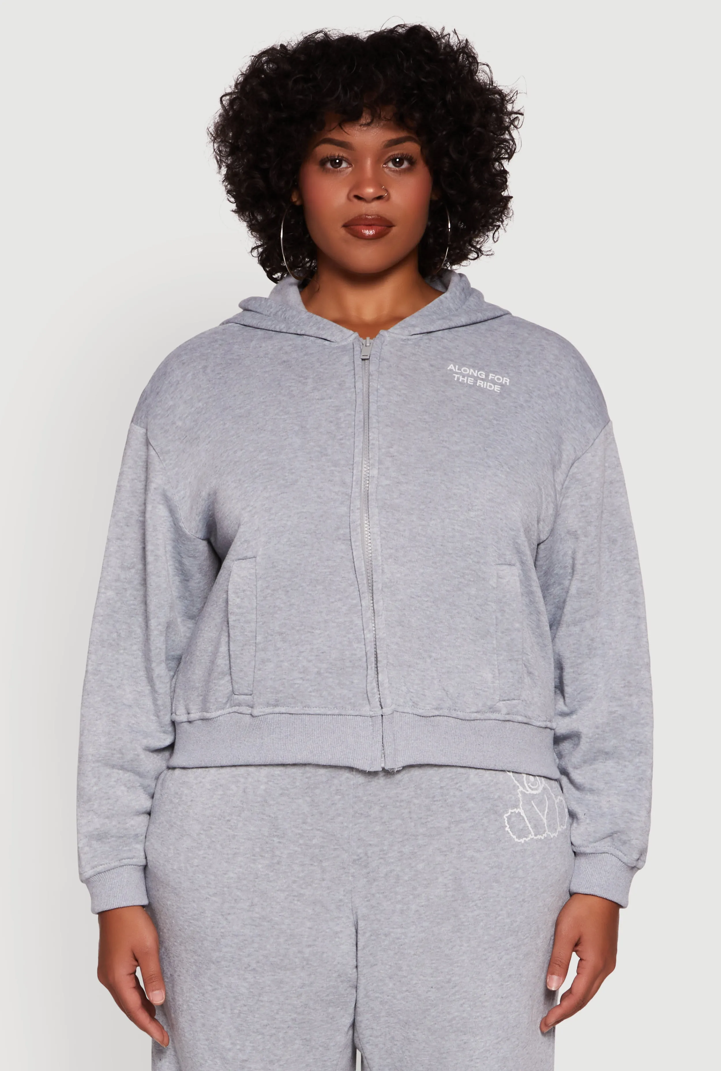 Plus Size Along For The Ride Bear Graphic Sweatshirt sold by Rainbow