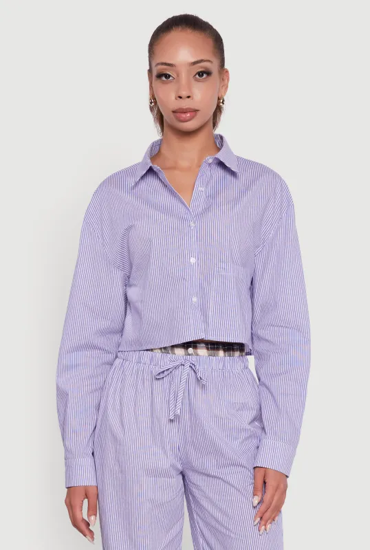 Classic Fit Striped Button Front Shirt sold by Rainbow