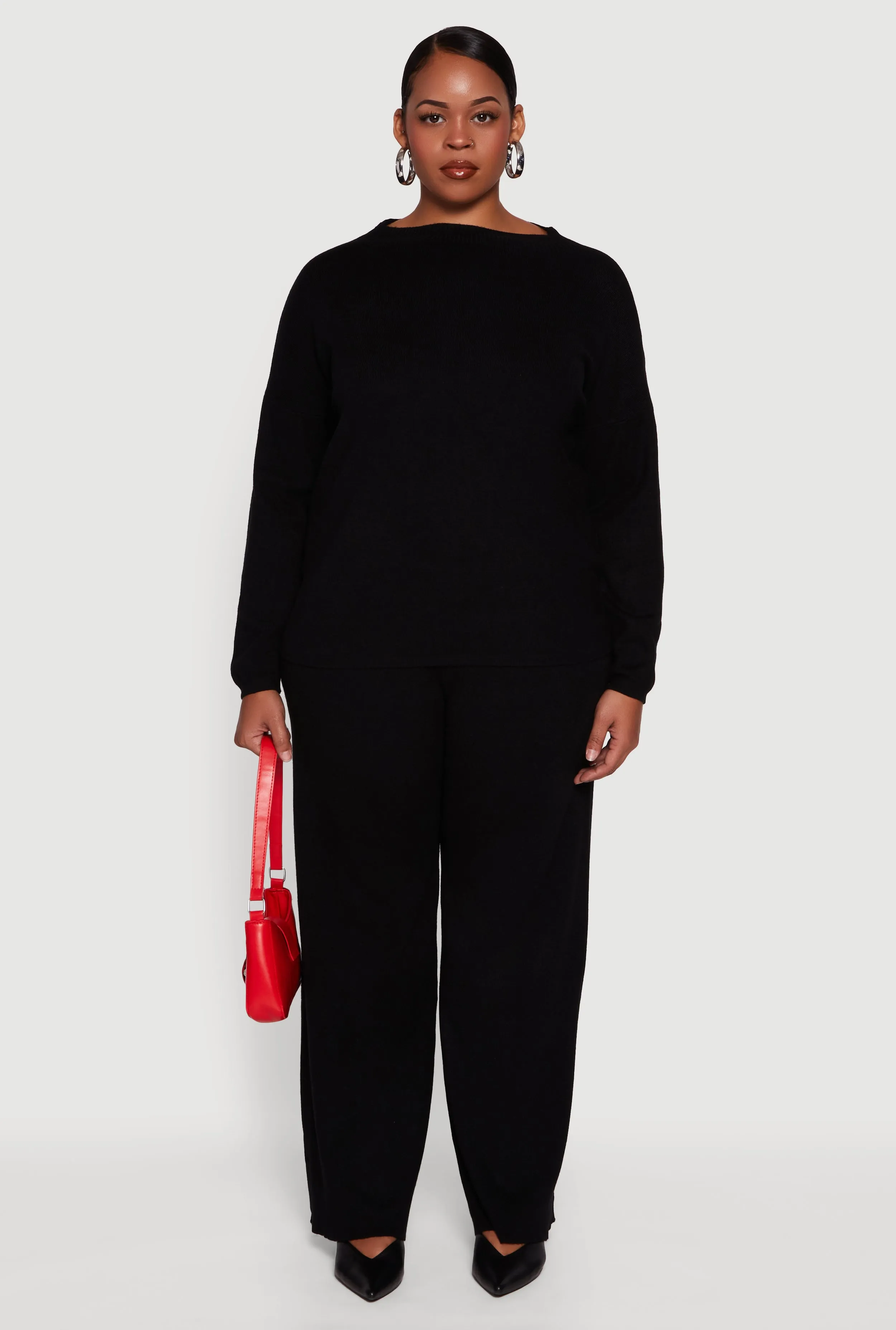 Plus Size Drawstring Detail Pull On Wide Leg Pants sold by Rainbow product image thumbnail 2