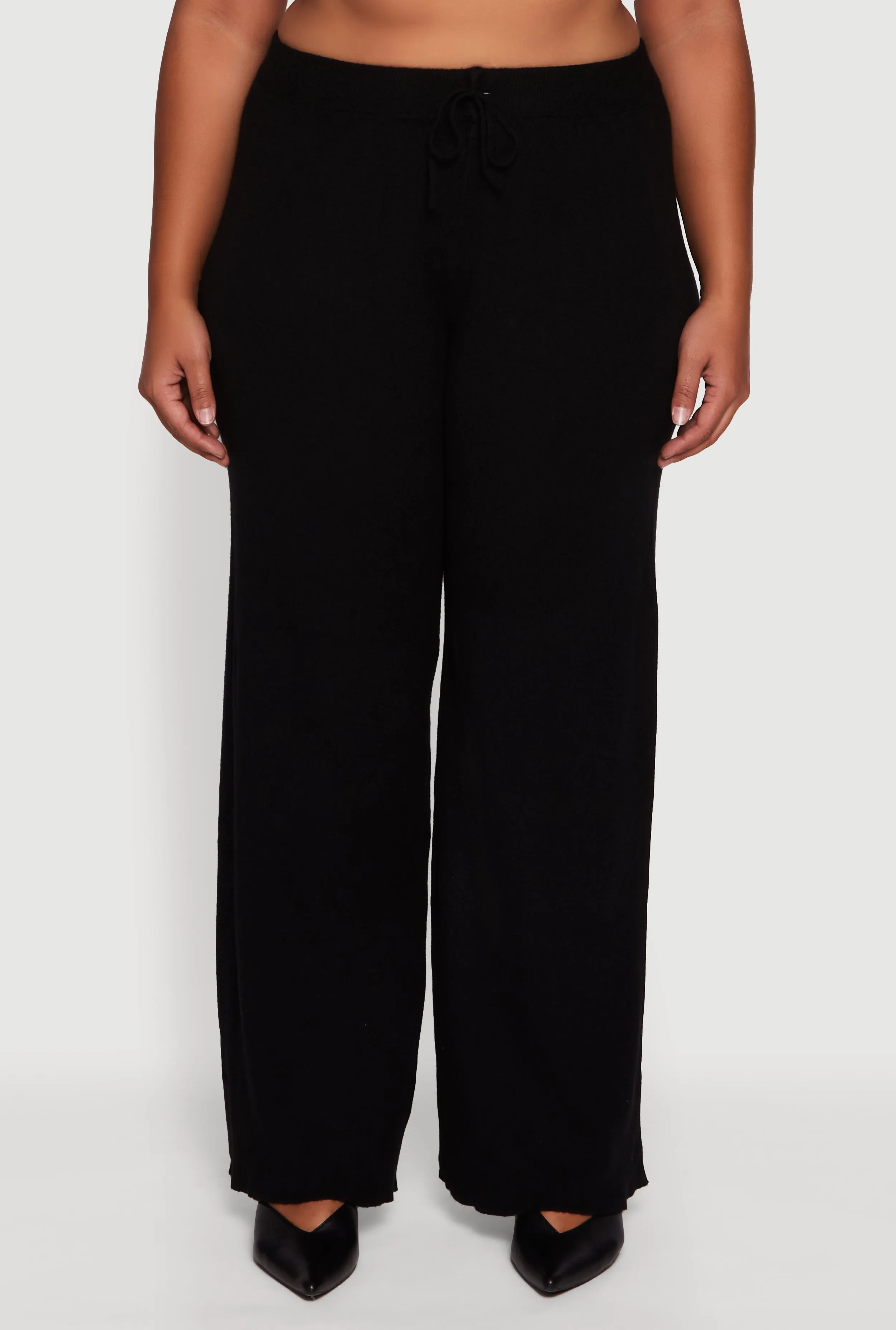 Plus Size Drawstring Detail Pull On Wide Leg Pants sold by Rainbow product image thumbnail 3